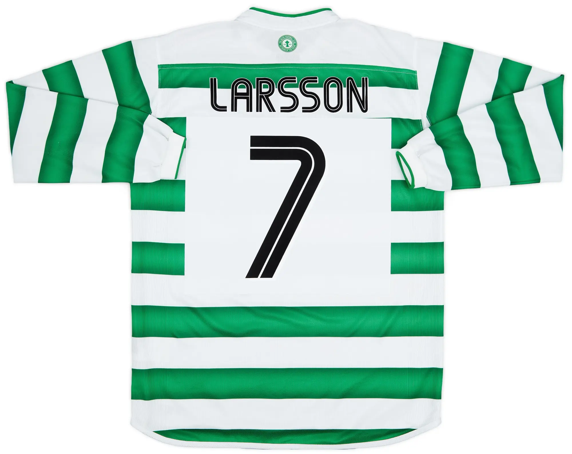 Umbro 2003-04 Celtic Home L/S Shirt Larsson #7 - 9/10 - (M)