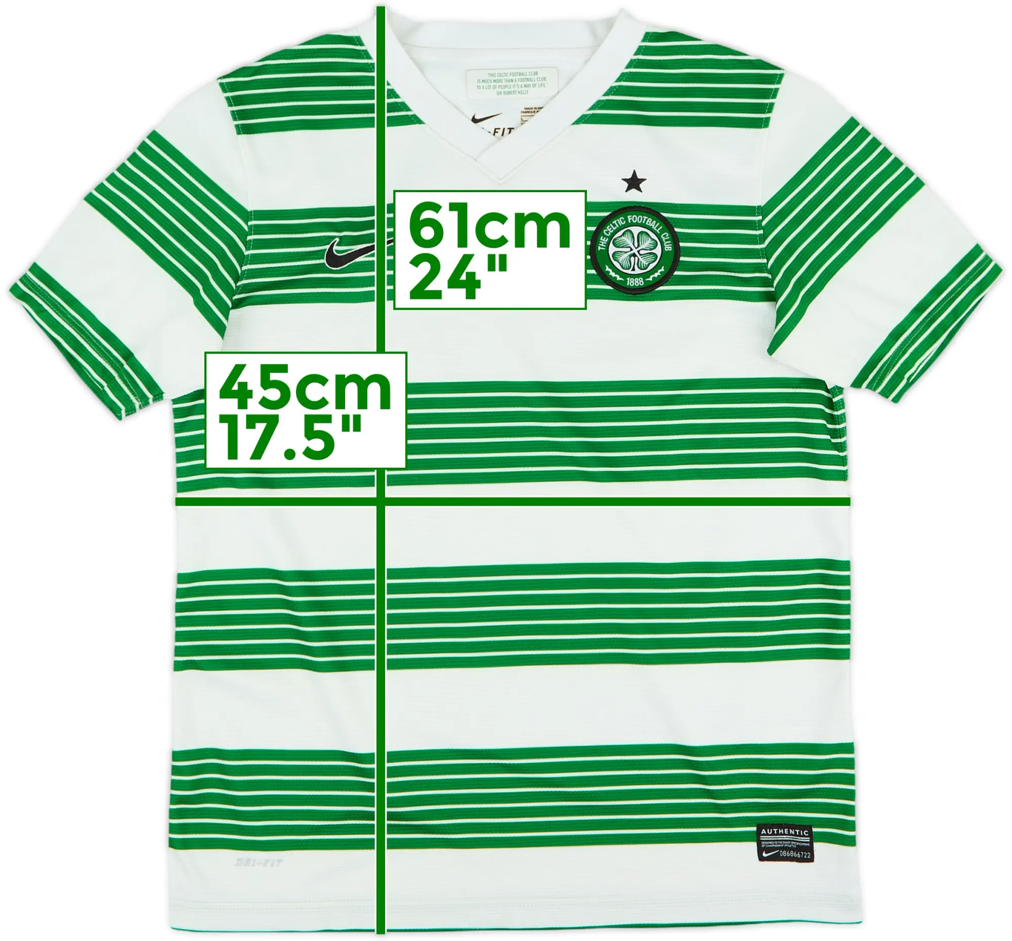Nike 2013-15 Celtic Home Shirt - 5/10 - (3XL)