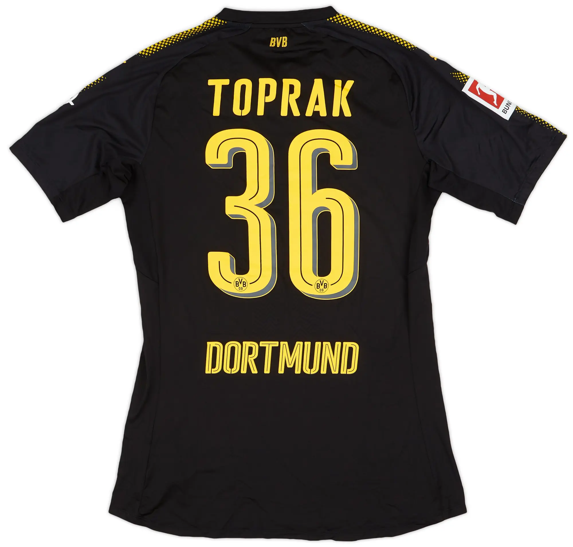 Puma 2017-18 Borussia Dortmund Match Issue Away Shirt Toprak #36