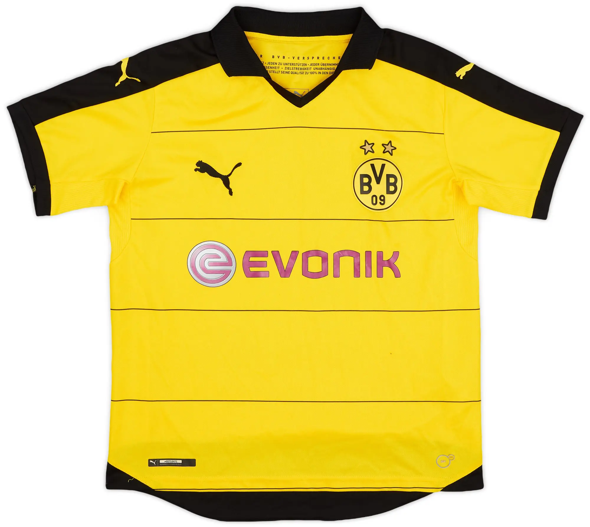 Puma 2015-16 Borussia Dortmund Home Shirt - 9/10 - (XL.Boys)