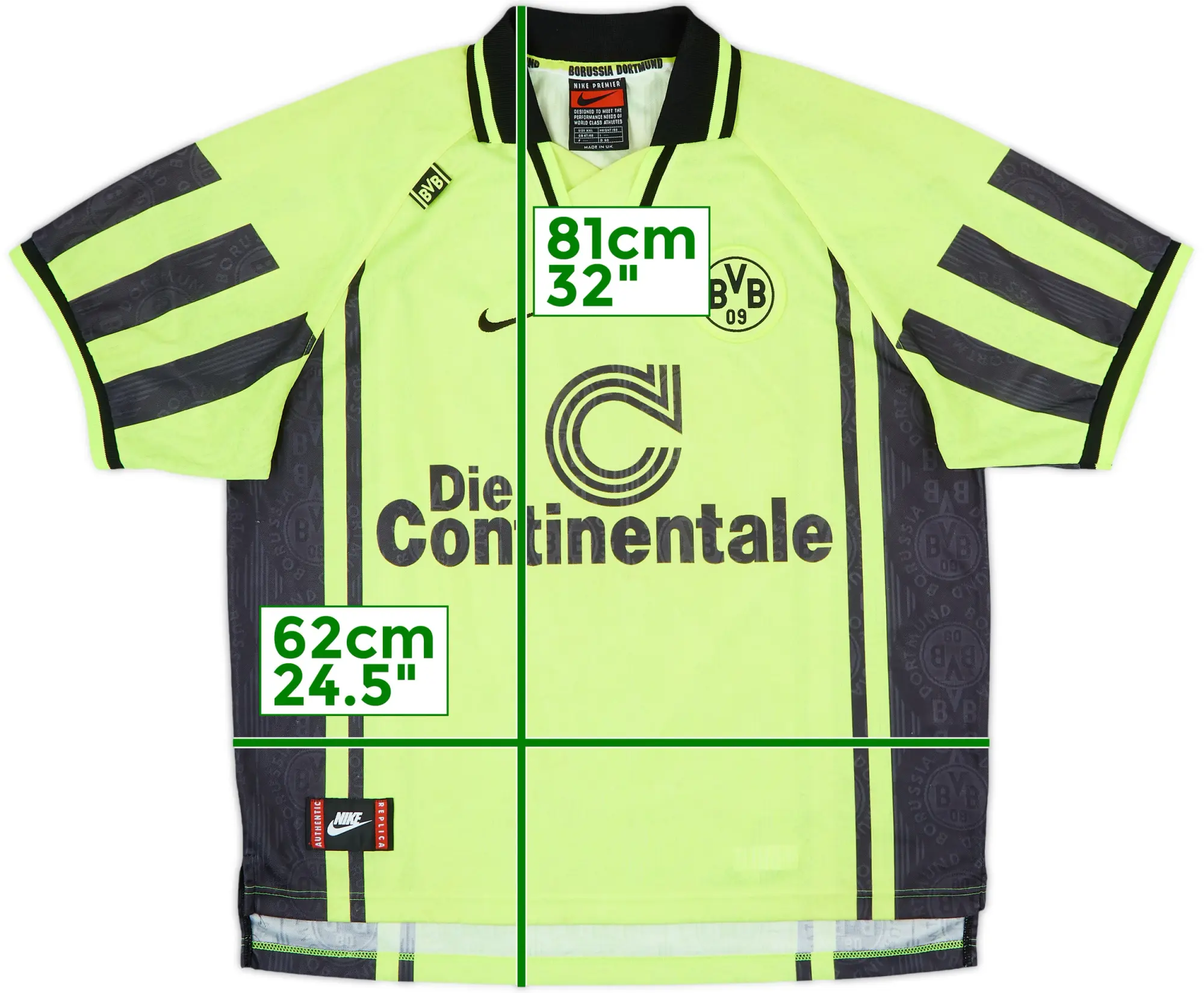Nike Borussia Dortmund Boys LS Home Shirt 1996/97