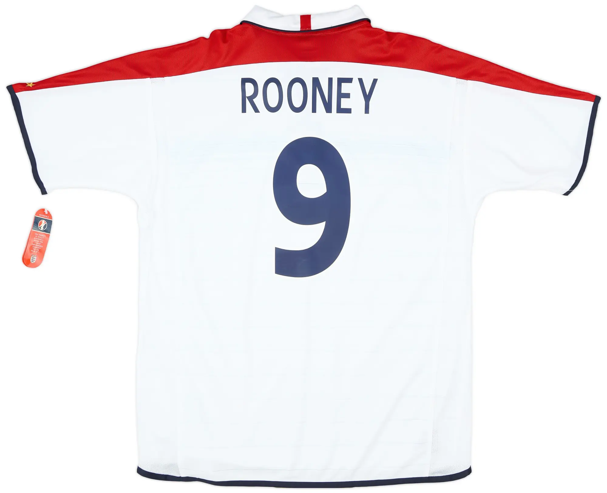 Umbro England Mens SS Home Shirt 2003 | ENG.H03-WTE-9.ROONEY
