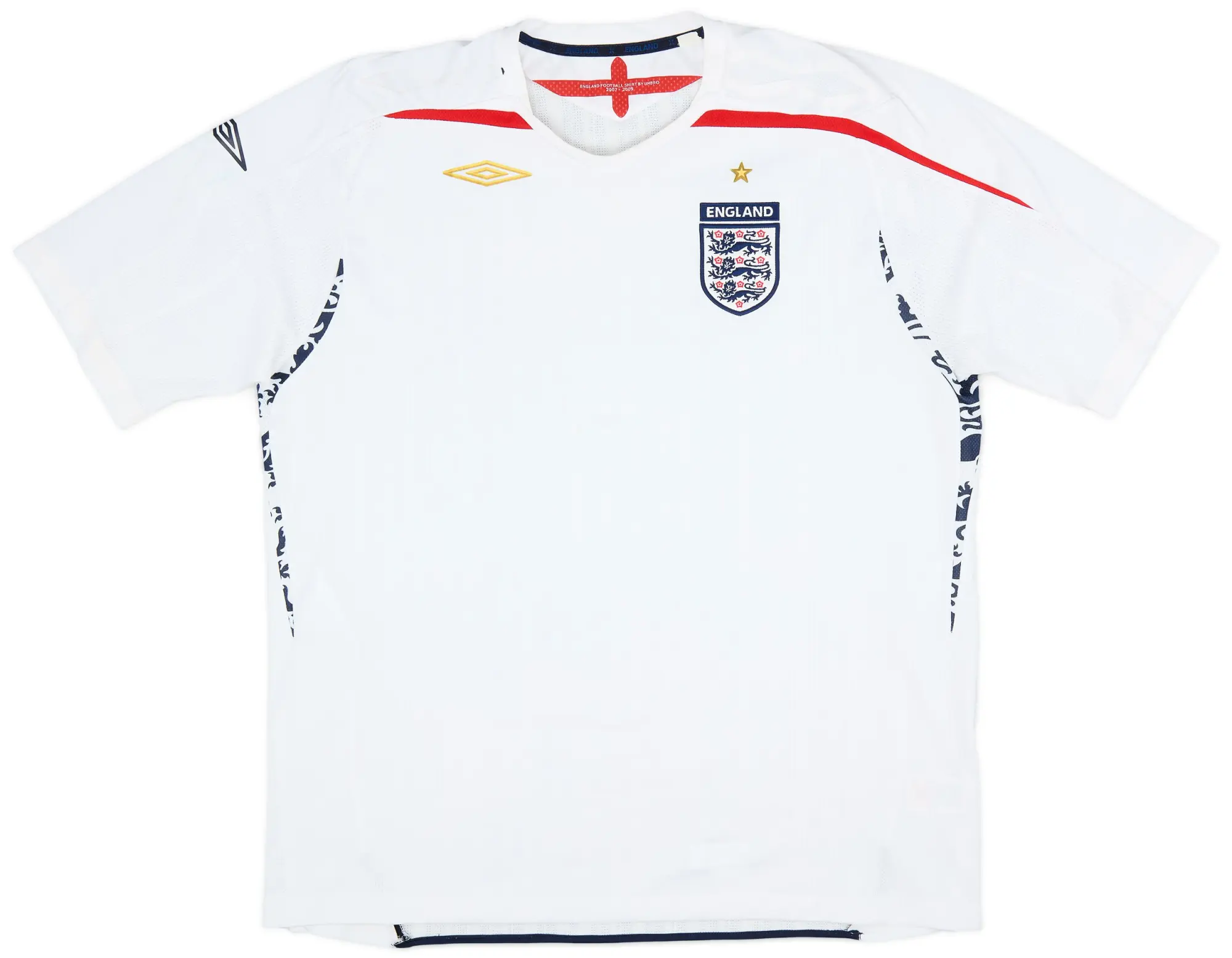 Umbro 2007-09 England Home Shirt - 5/10 - (XXL)