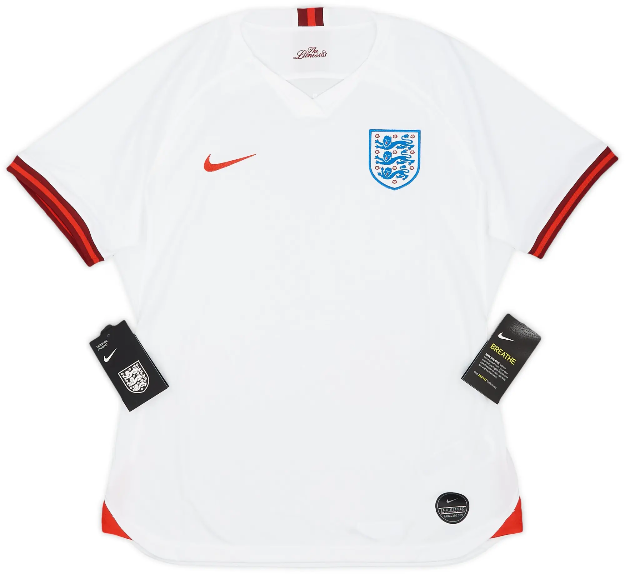 Nike 2019 England Lionesses Home Shirt (Women's L)