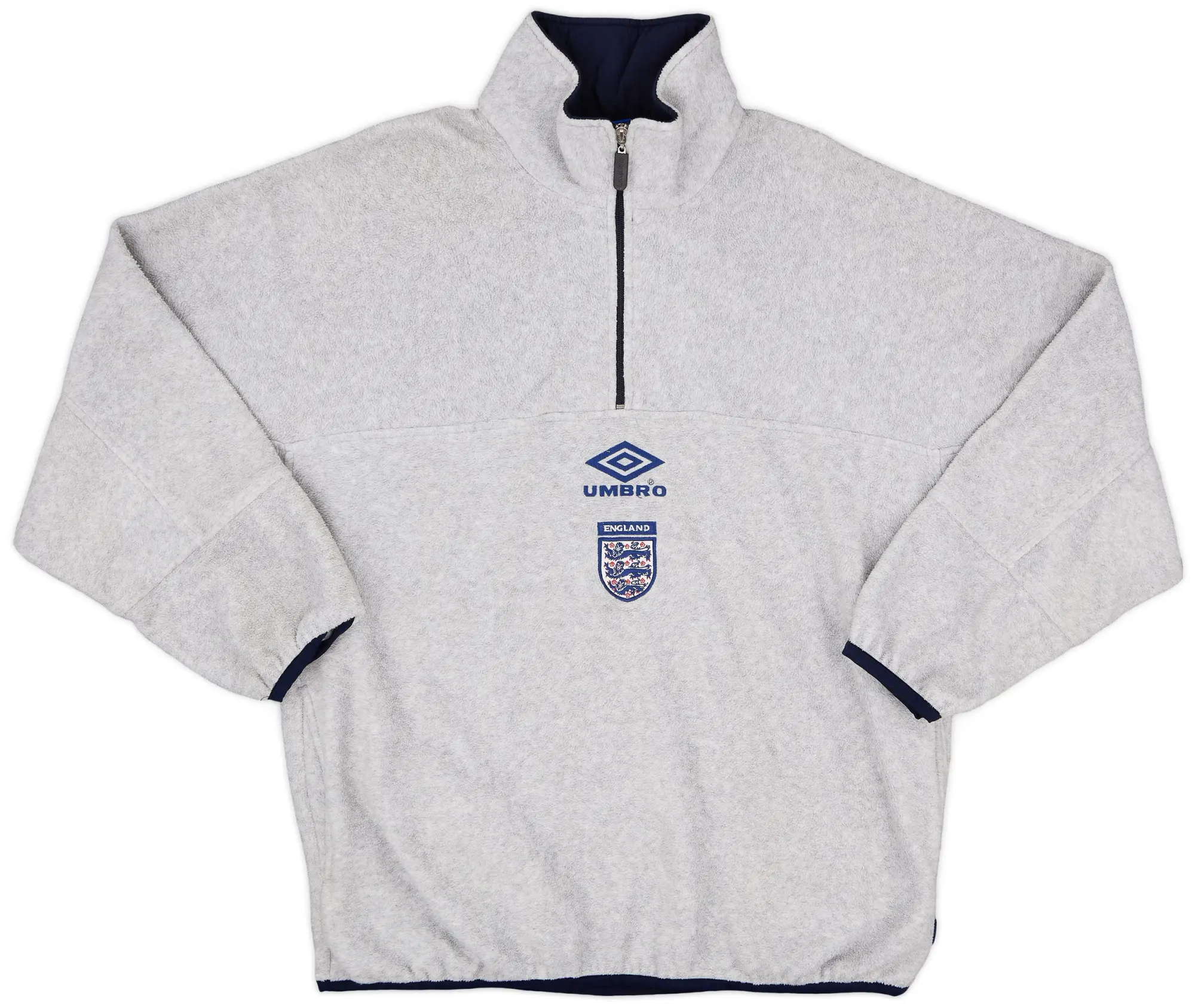 2000-02 England Umbro 1/4 Zip Fleece Top - 9/10 - (L)