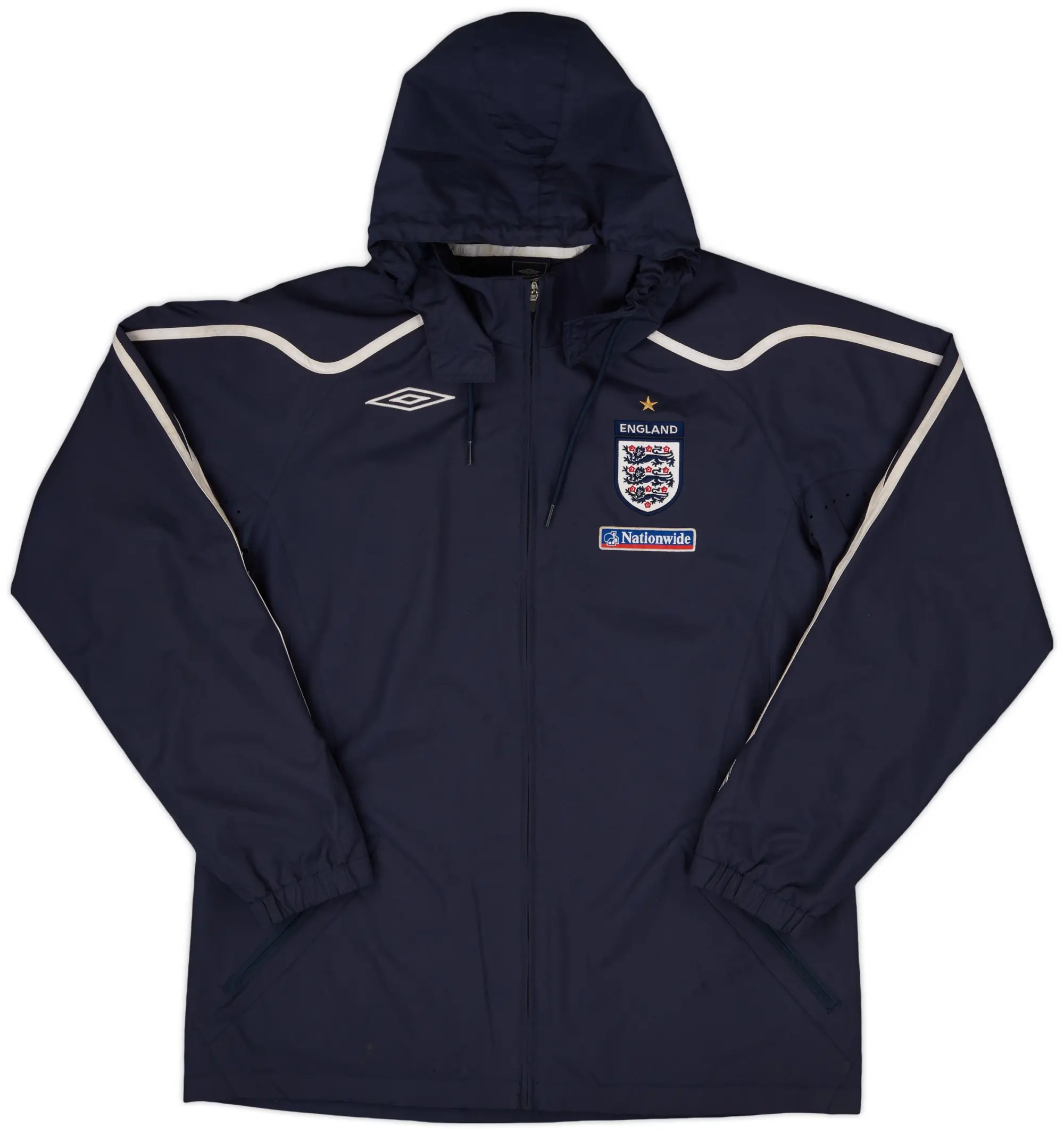 2007-09 England Umbro Hooded Rain Jacket - 8/10 - (L)