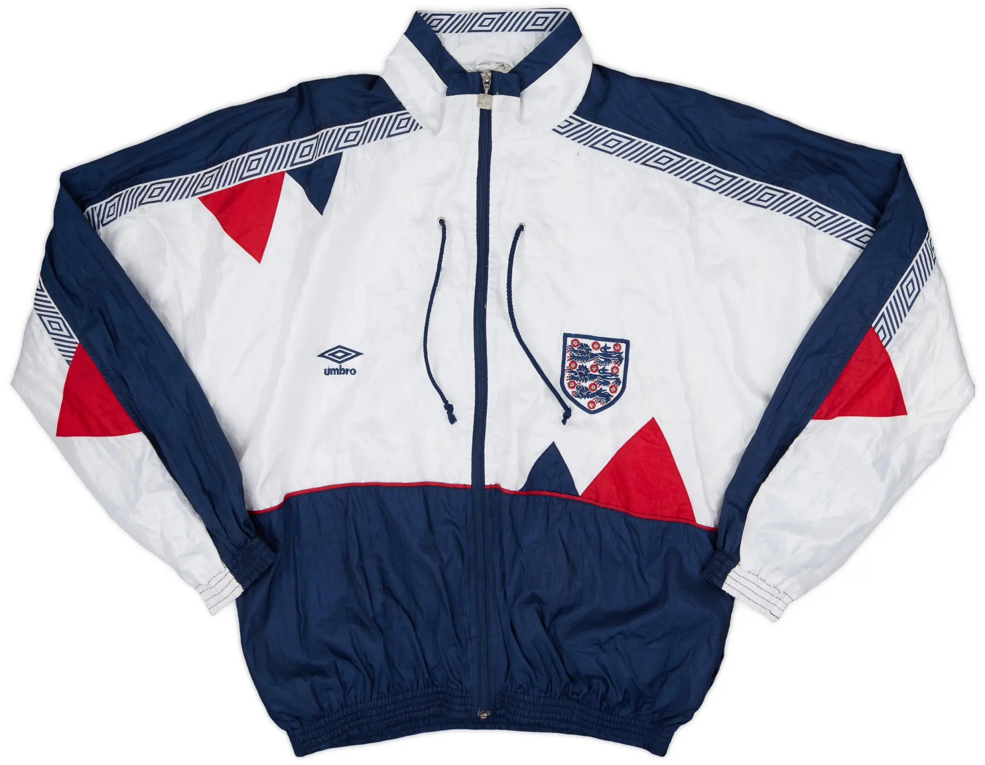 1990-92 England Umbro Track Jacket - 8/10 - (XL)