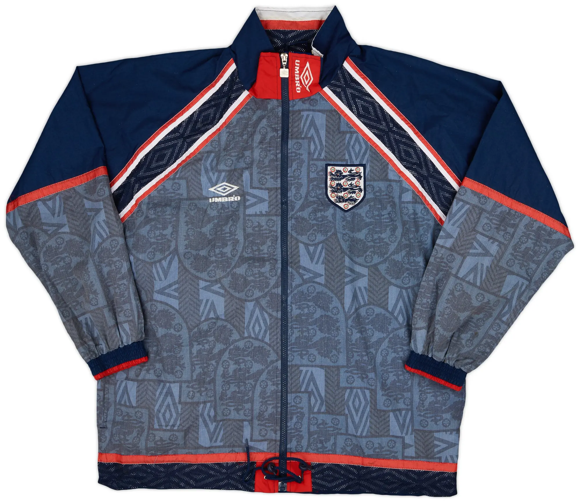 1993-95 England Umbro Track Jacket - 8/10 - (XL)