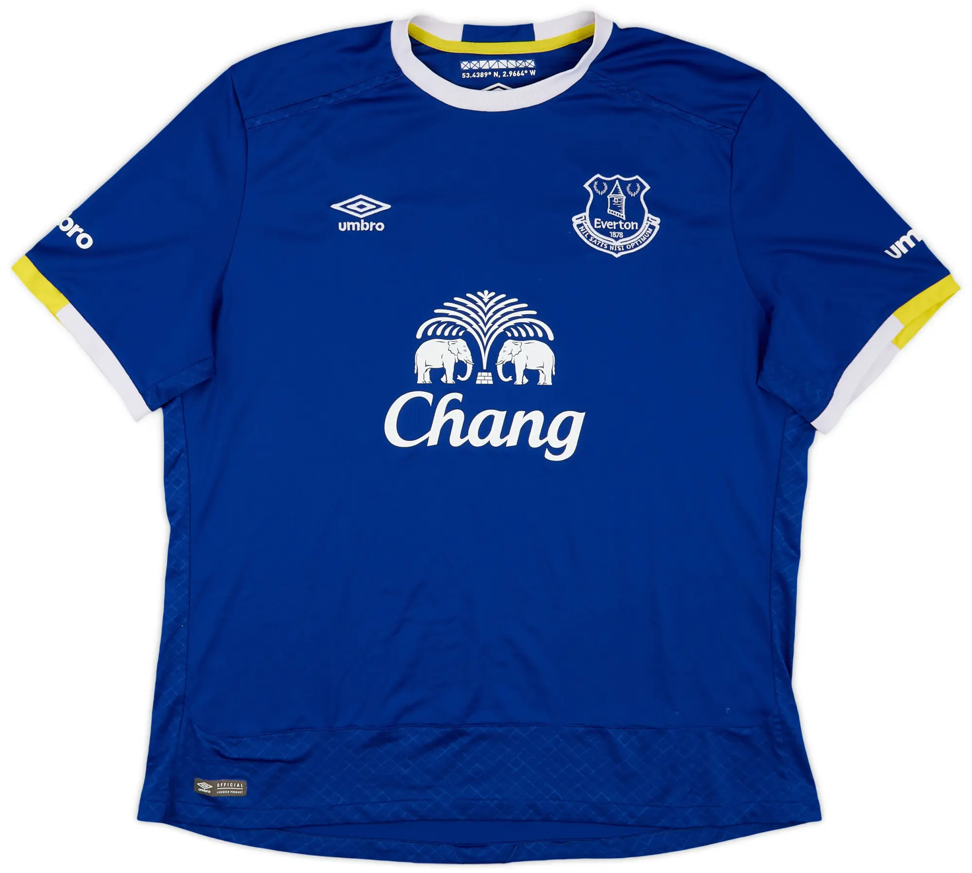 Umbro 2016-17 Everton Home Shirt - 7/10 - (XXL)