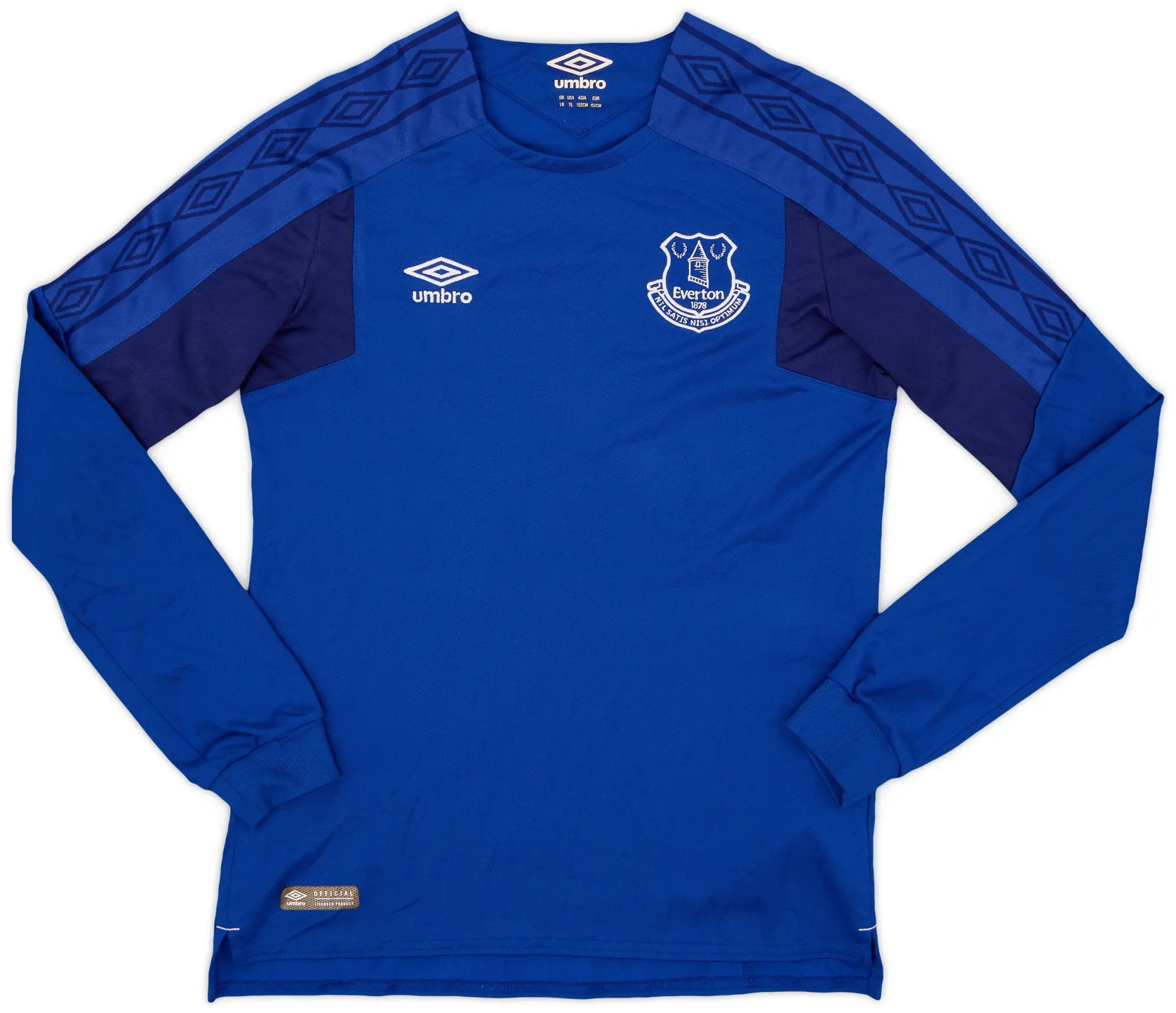 Umbro 2017-18 Everton Home L/S Shirt - 8/10 - (L.Boys)