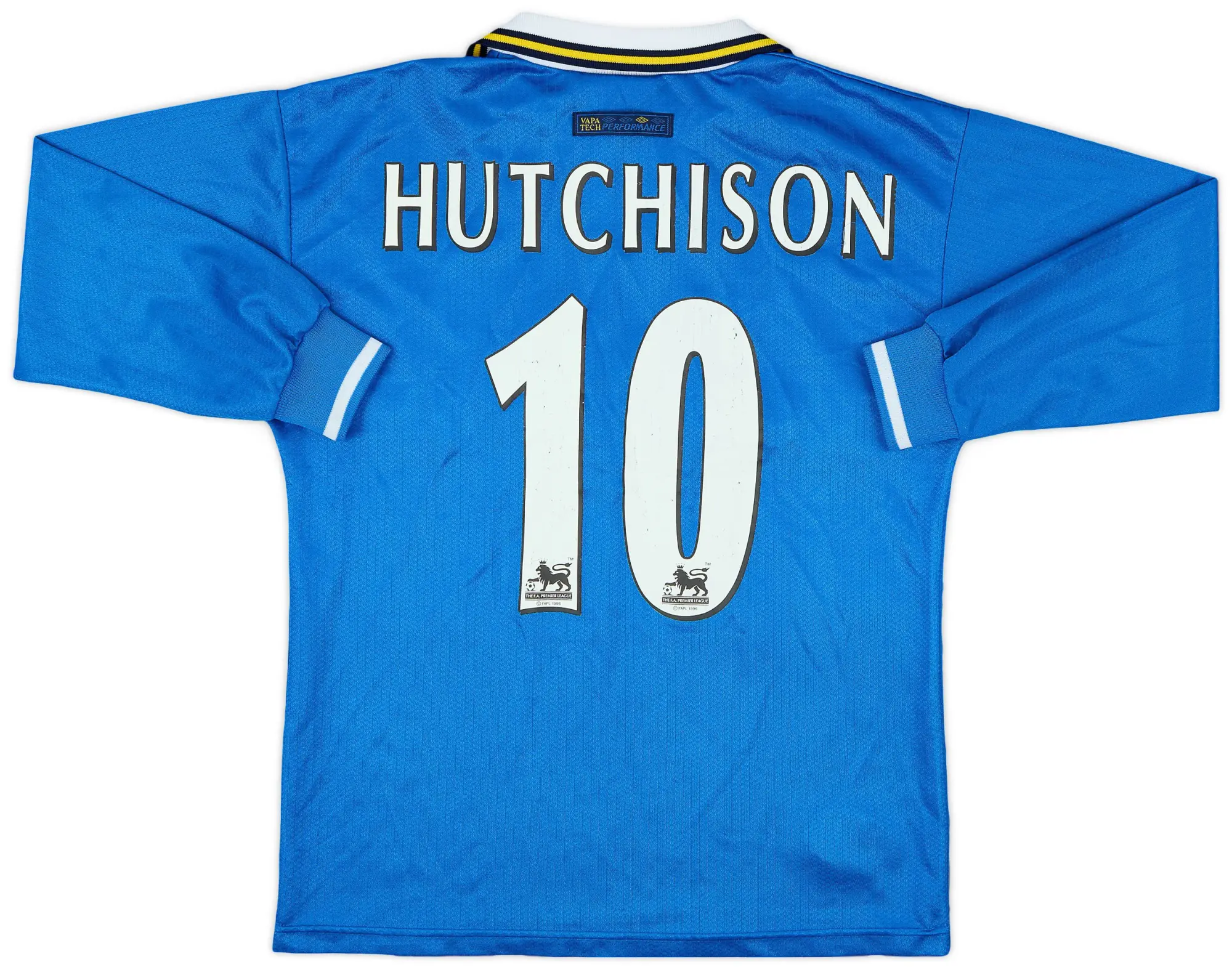 Umbro 1997-99 Everton Home L/S Shirt Hutchison #10 - 5/10 - (L.Boys)