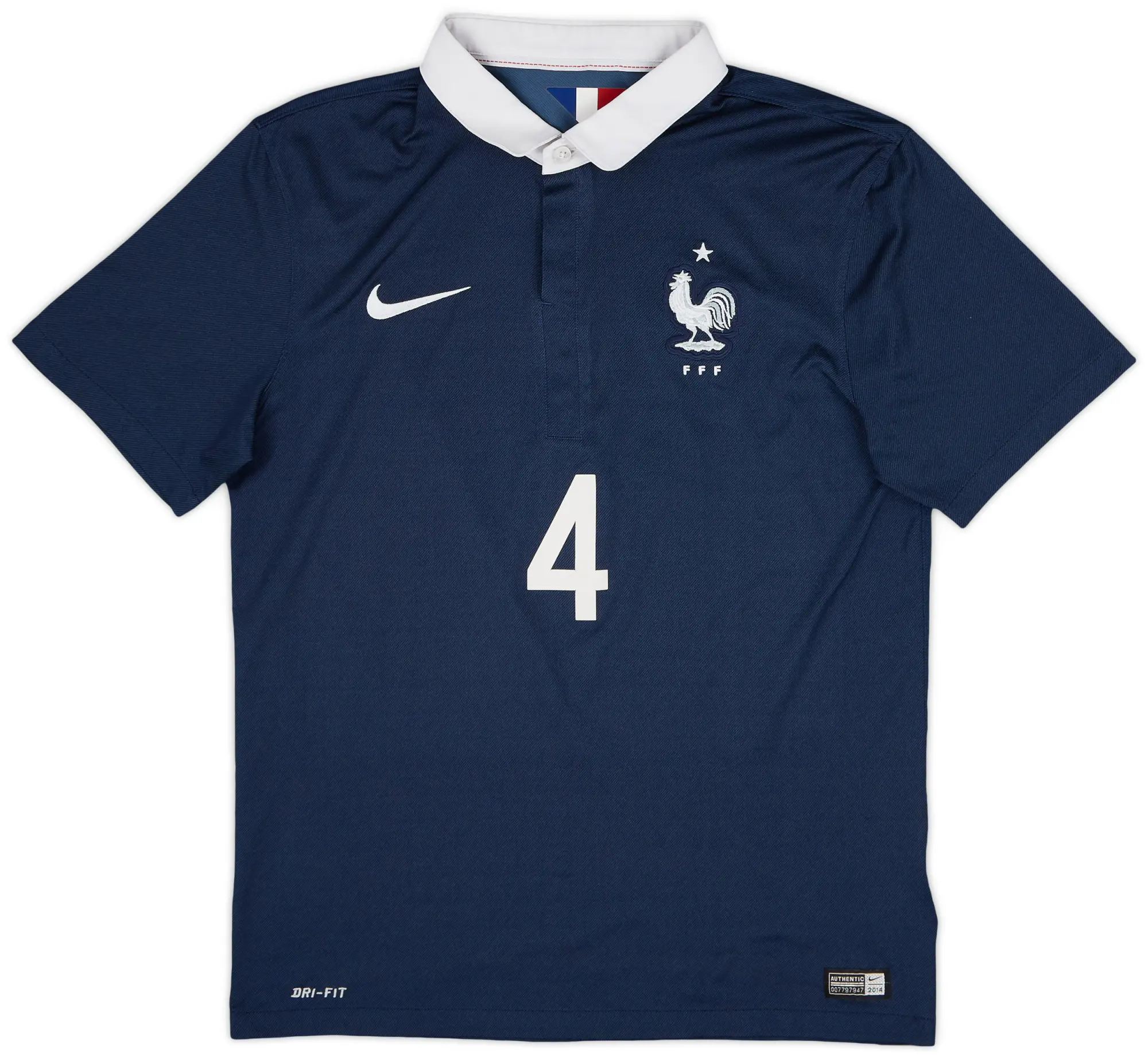 Nike 2014-15 France Home Shirt #4 - 5/10 - (M)