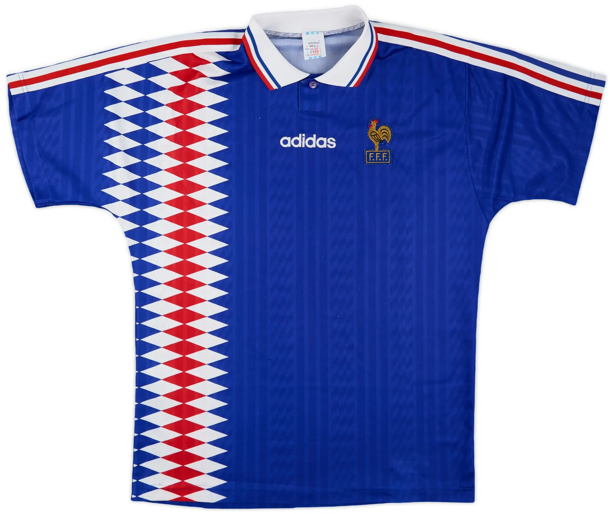 adidas 1994-96 France Home Shirt - 8/10 - (L)