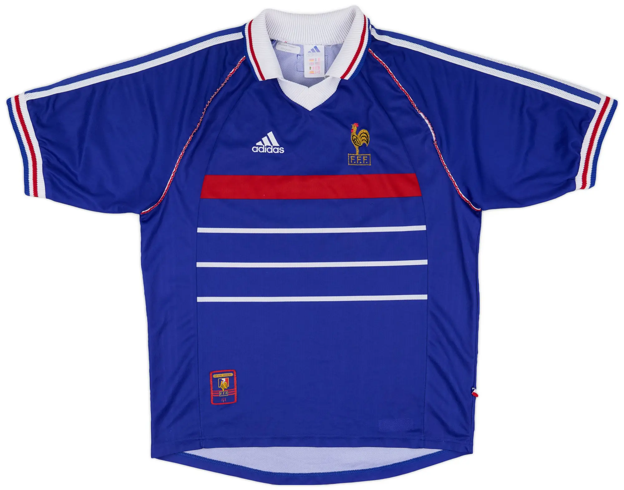 adidas 1998-00 France Home Shirt - 8/10 - (M)