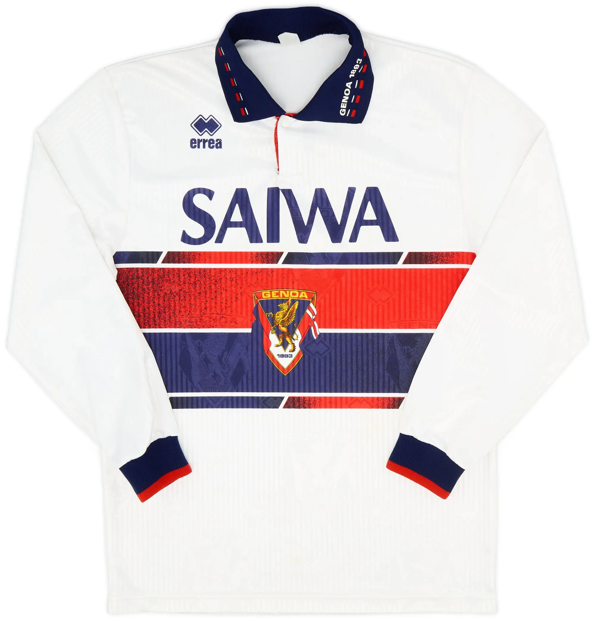 Errea 1992-93 Genoa Away L/S Shirt - 8/10 - (M)