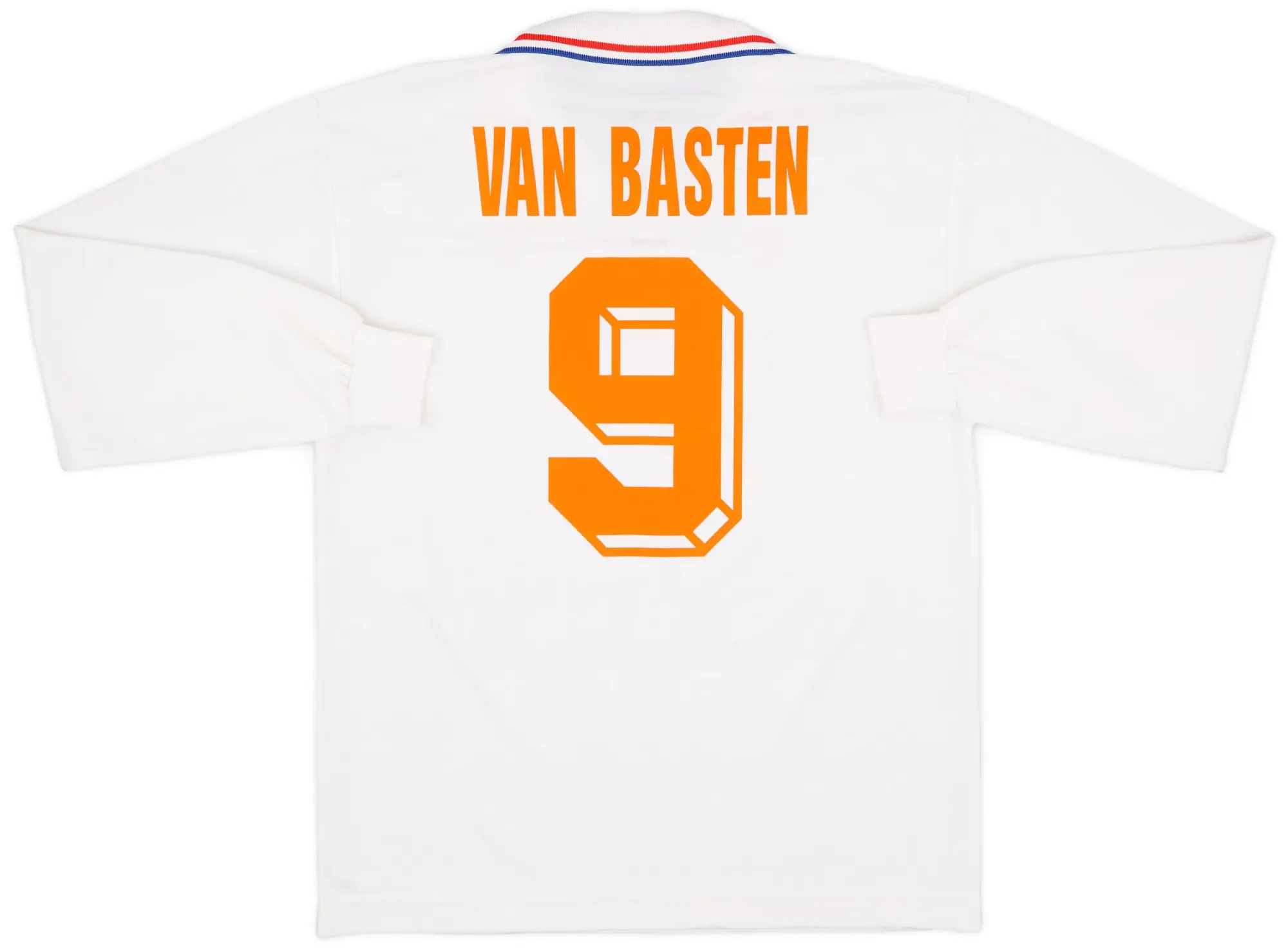 Lotto 1992-94 Netherlands Away L/S Shirt Van Basten #9 - 6/10 - (L)