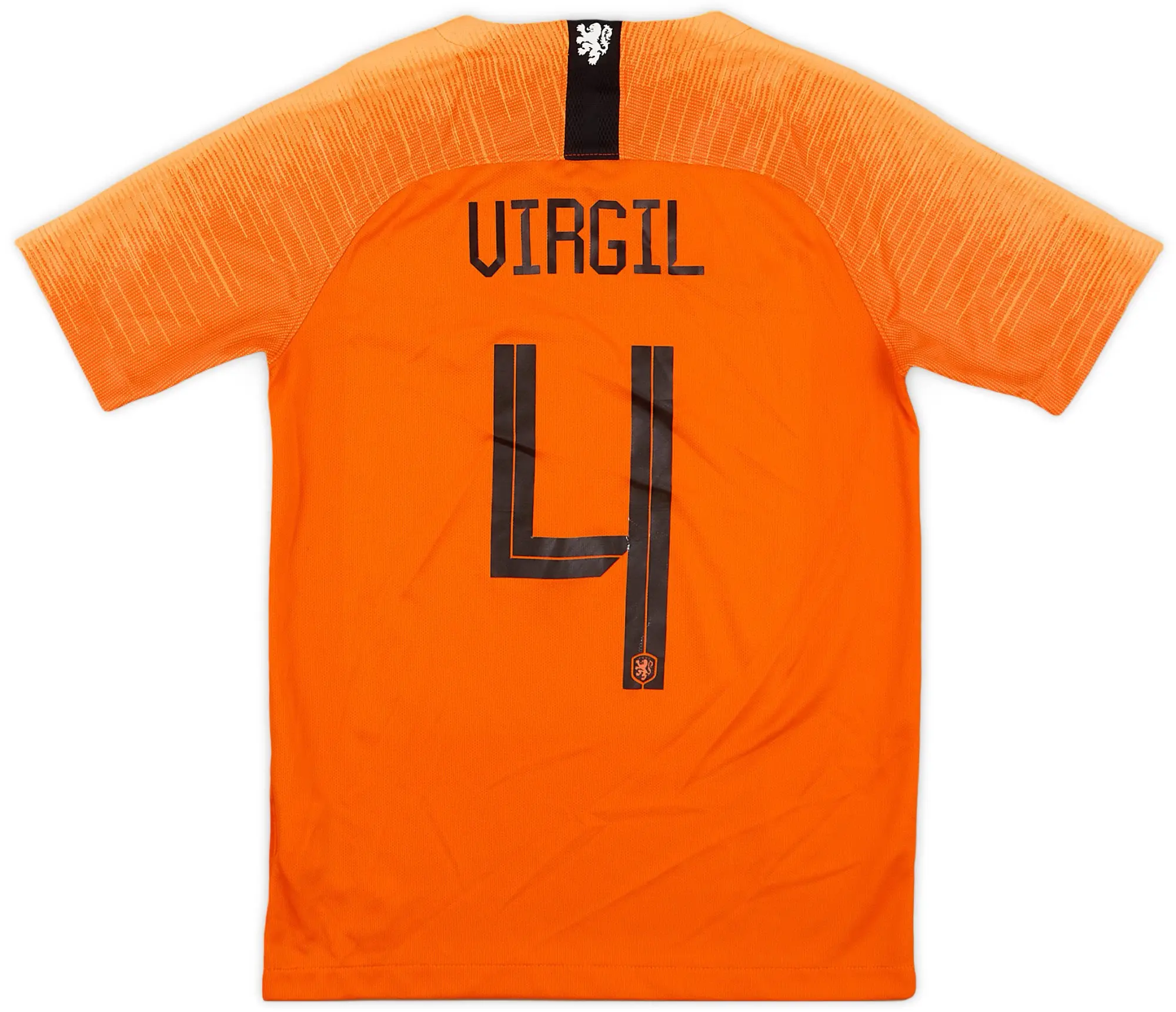 Nike 2018-19 Netherlands Home Shirt Virgil #4 - 8/10 - (M.Boys)