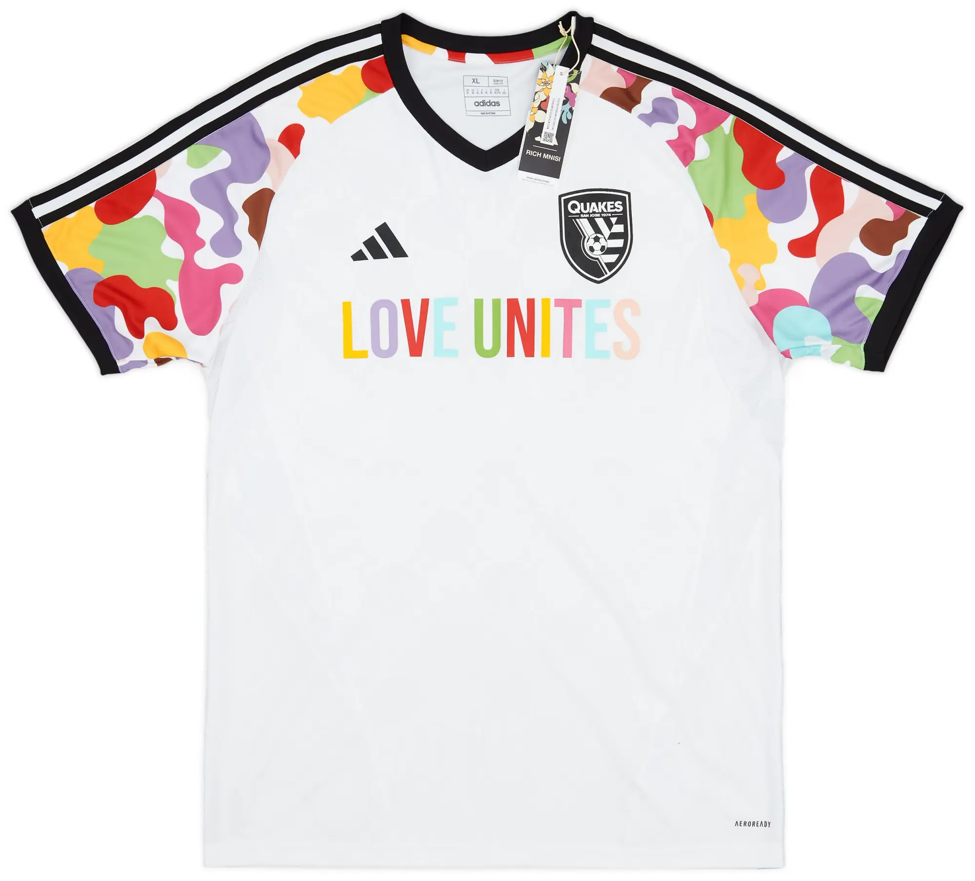 2023 San Jose Earthquakes adidas Pre-Match Pride Shirt (XL)