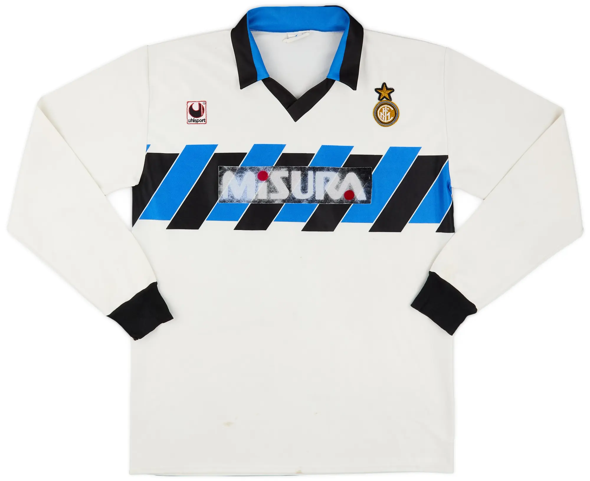 1989-90 Inter Milan Away L/S Shirt - 5/10 - (XL)