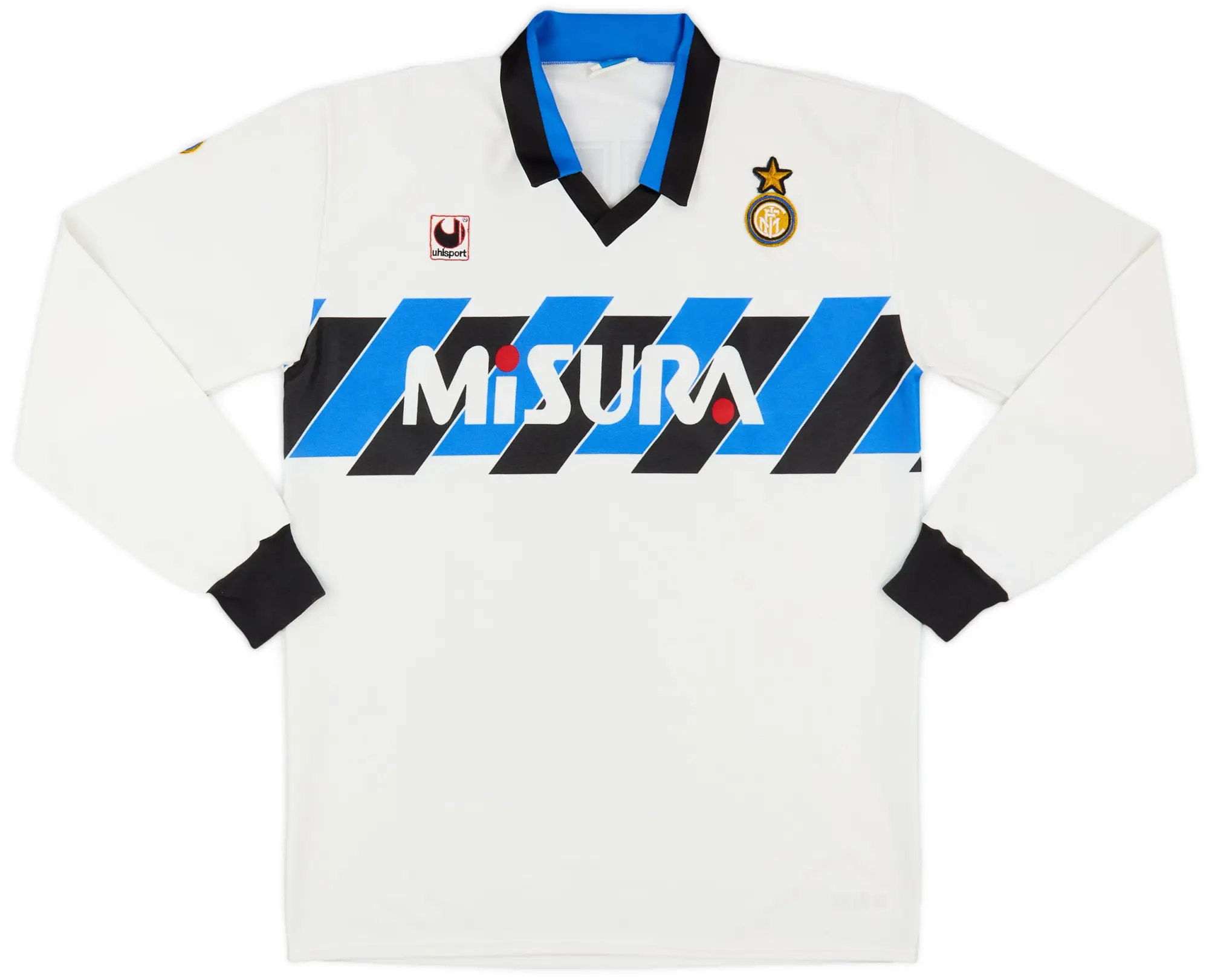 1989-90 Inter Milan Away L/S Shirt #11 - 5/10 - (XL)