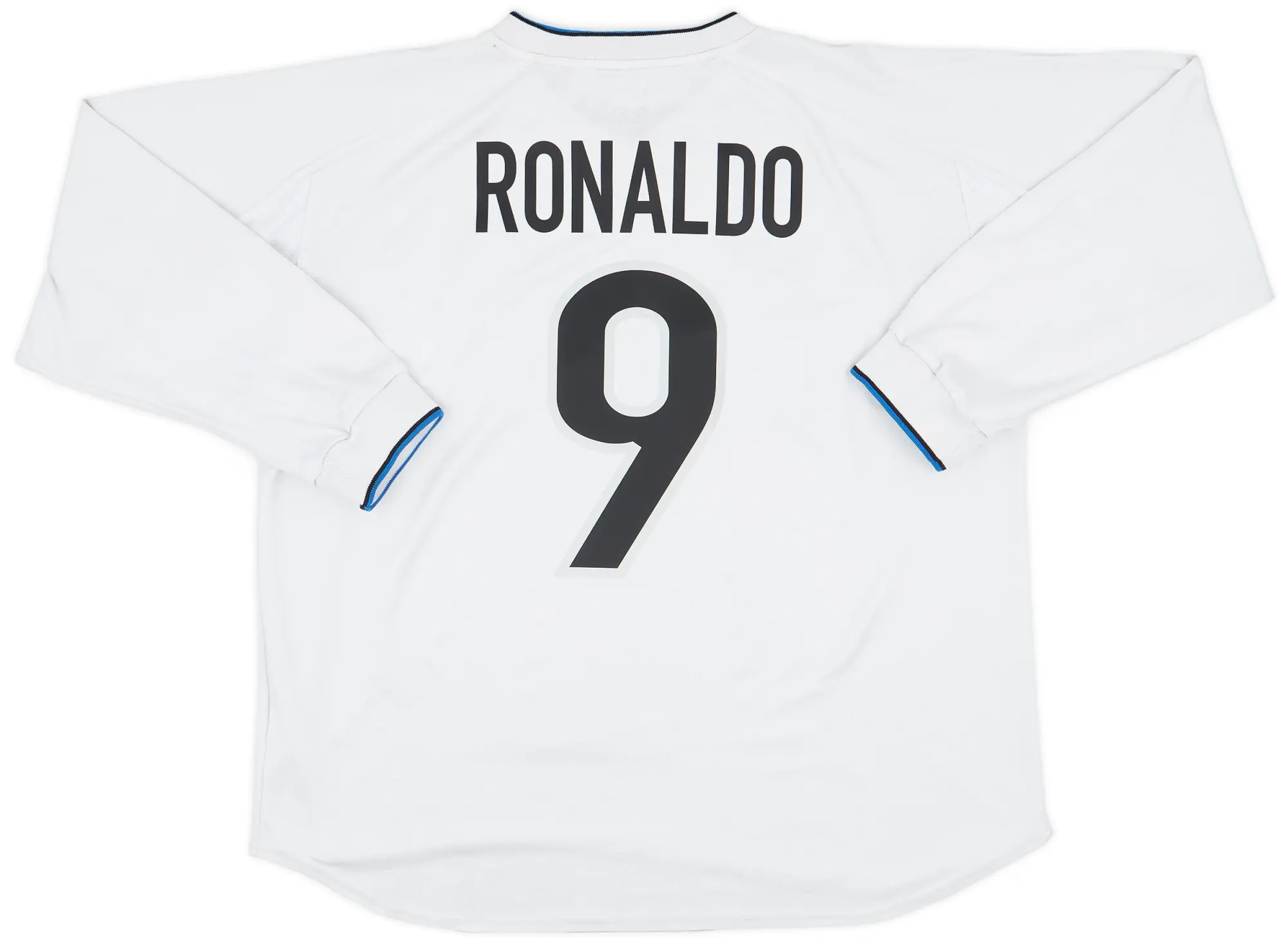 Nike 1999-00 Inter Milan Player Issue Away L/S Shirt Ronaldo #9 - 7/10 - (XL)