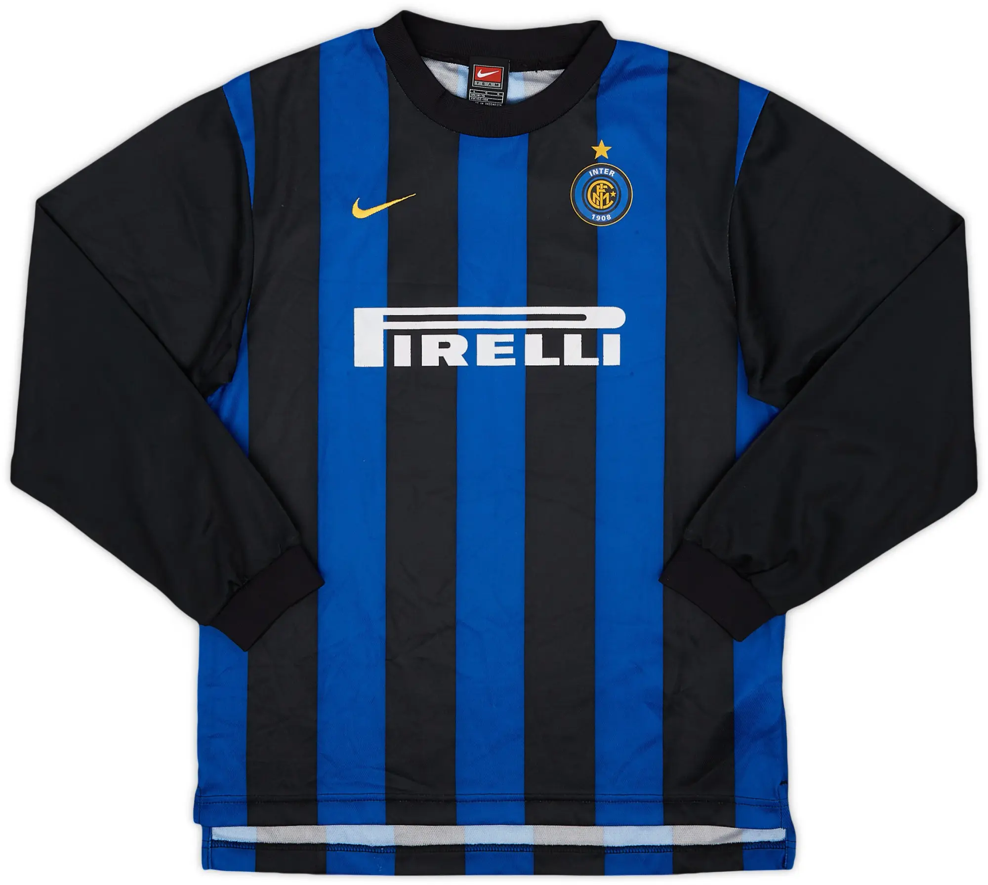 Nike 2000-01 Inter Milan Basic Home L/S Shirt - 7/10 - (L.Boys)