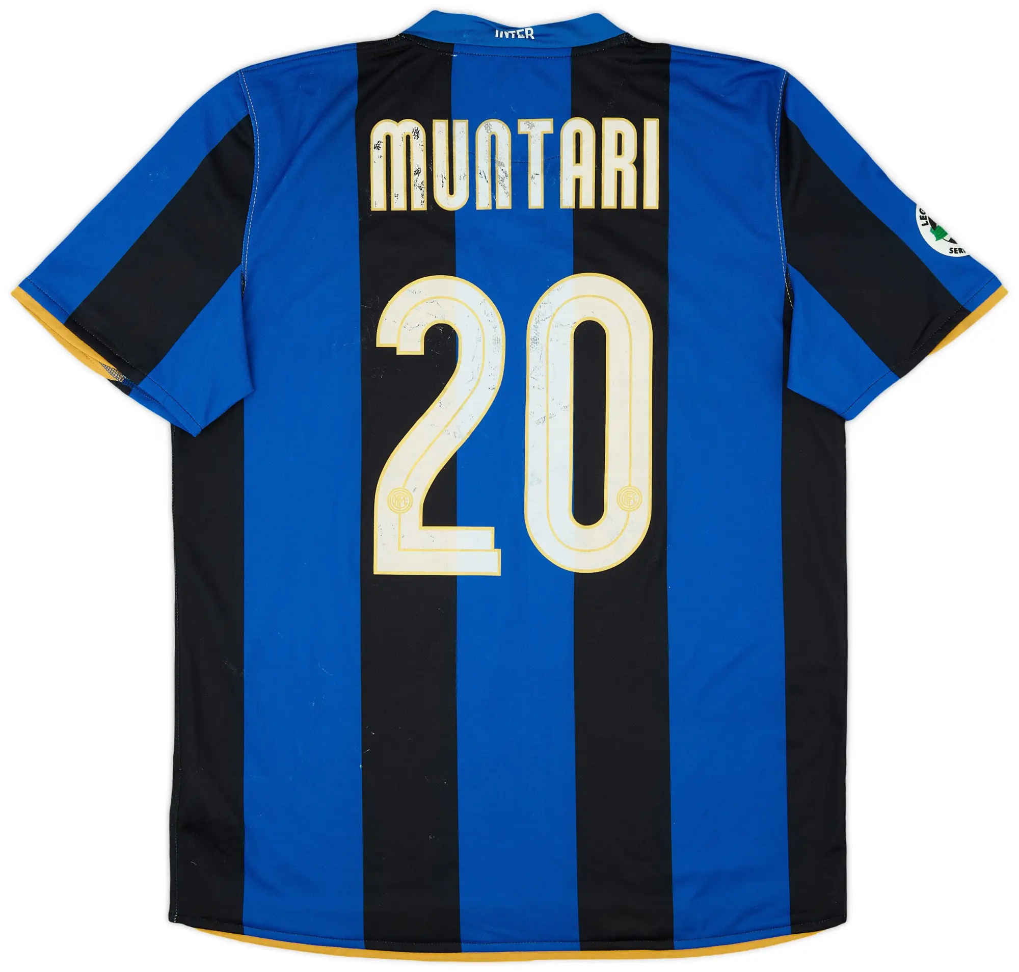 Nike 2008-09 Inter Milan Home Shirt Muntari #20 - 5/10 - (L)