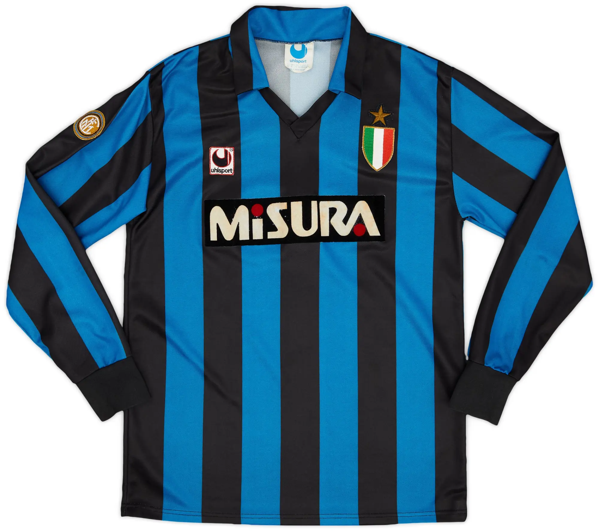 1989-90 Inter Milan Home L/S Shirt - 6/10 - (M)