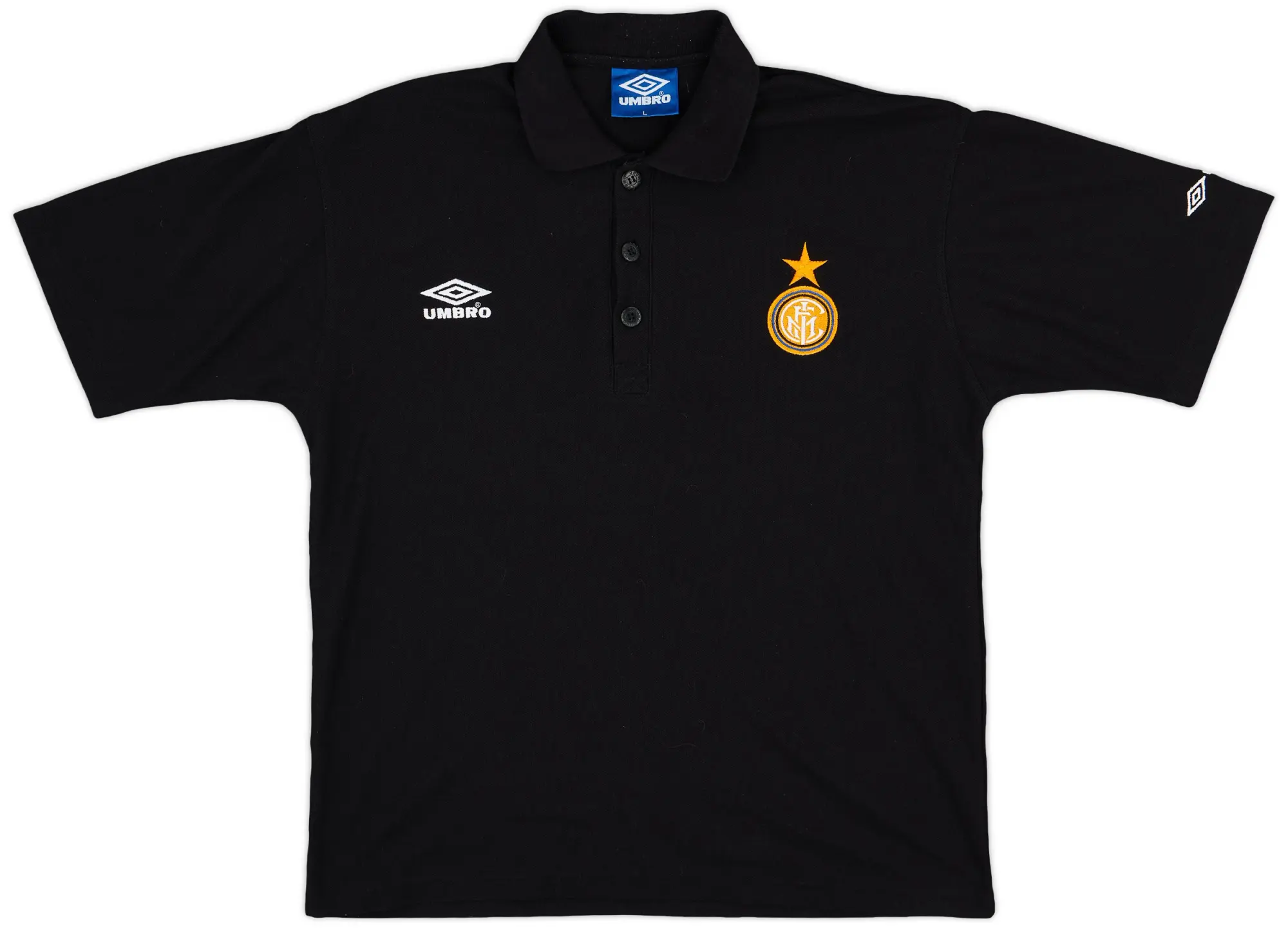 1997-98 Inter Milan Umbro Polo Shirt - 9/10 - (L)