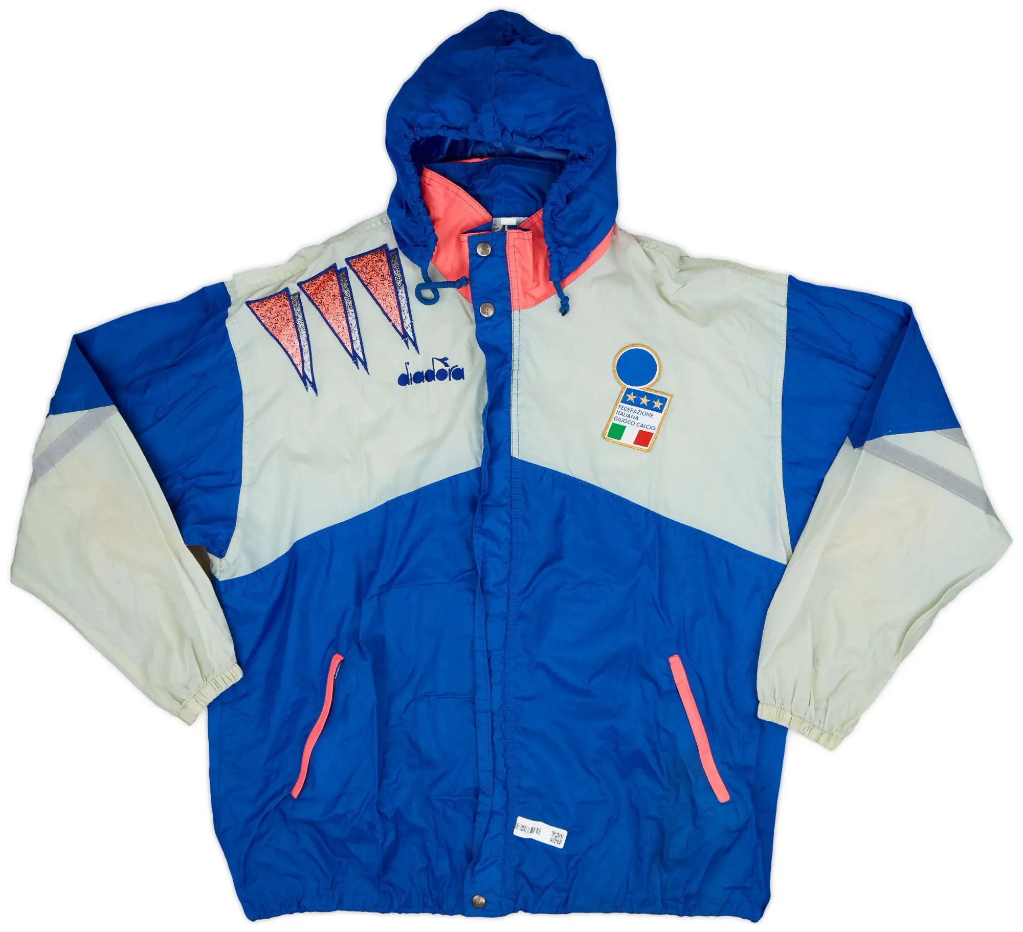 1992 Italy Diadora Hooded Rain Jacket - 7/10 - (L)