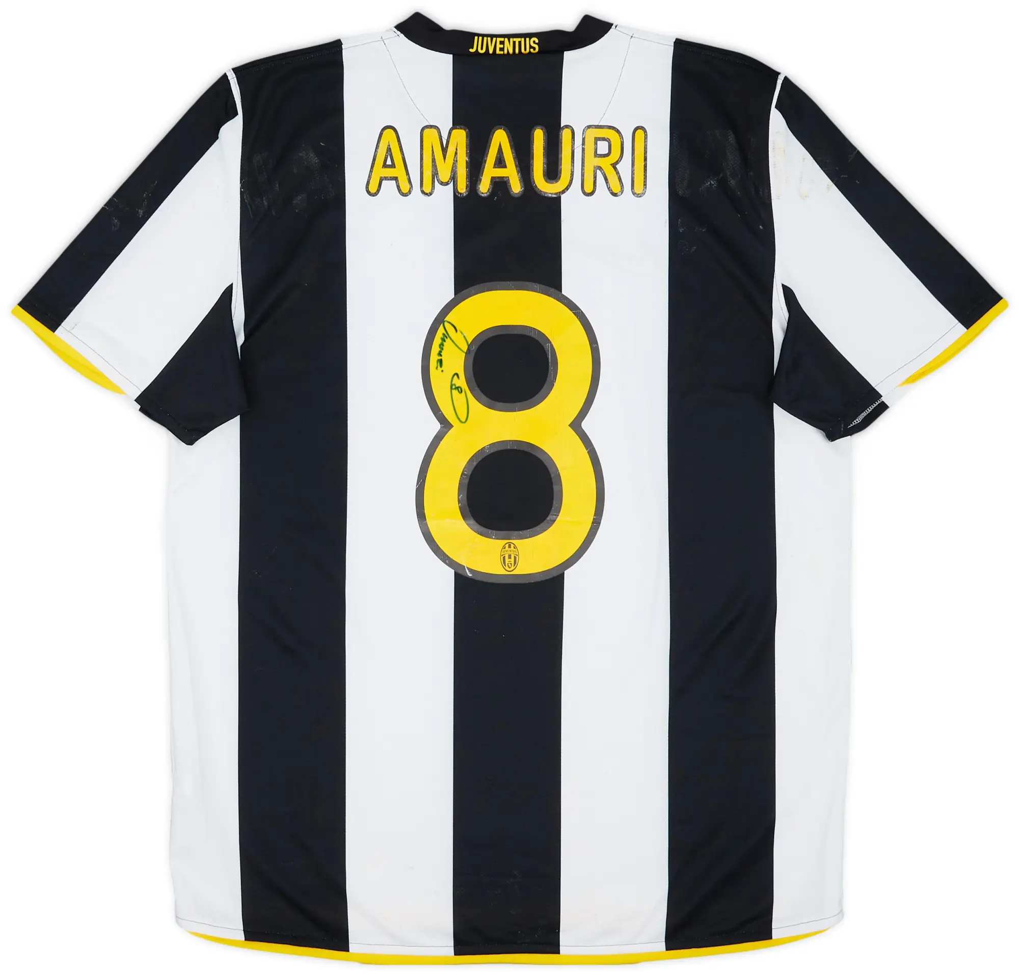 Nike 2008-09 Juventus Signed Home Shirt Amauri #8 - 5/10 - (L)