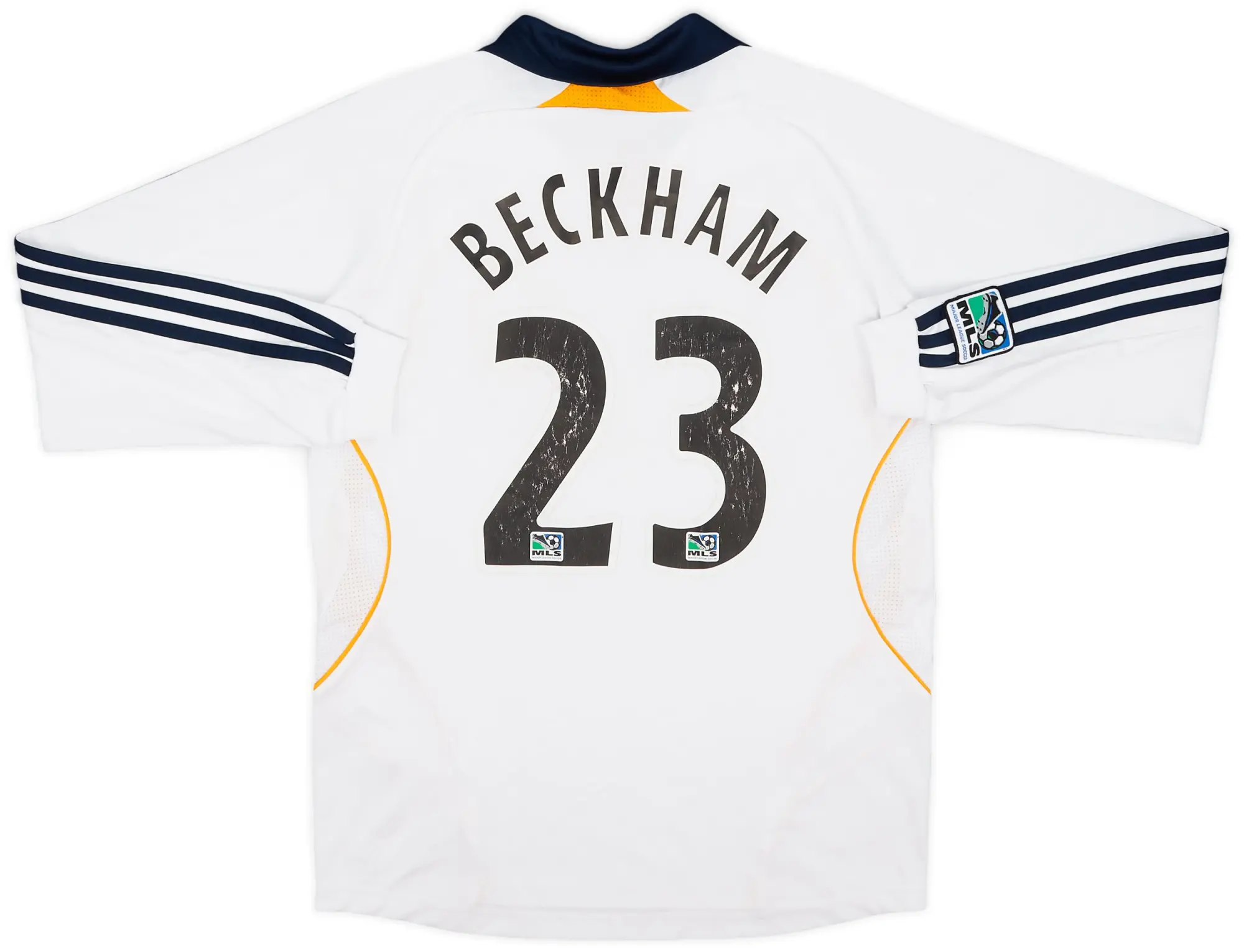 adidas 2007-08 LA Galaxy Home L/S Shirt Beckham #23 - 5/10 - (L.Boys)