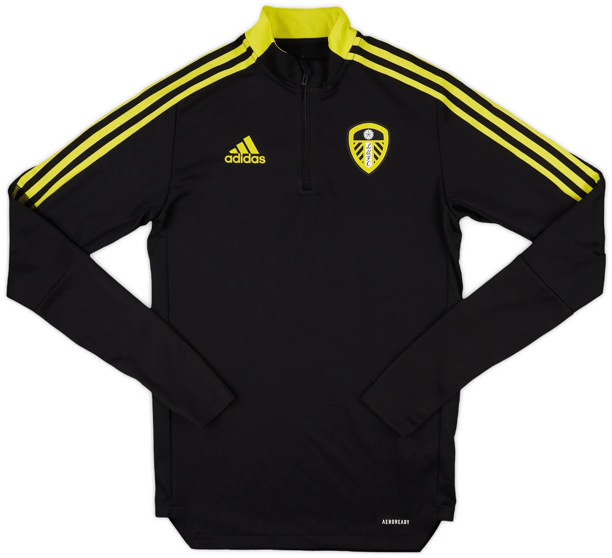 2021-22 Leeds United adidas 1/4 Zip Training Top - 9/10 - (XS)