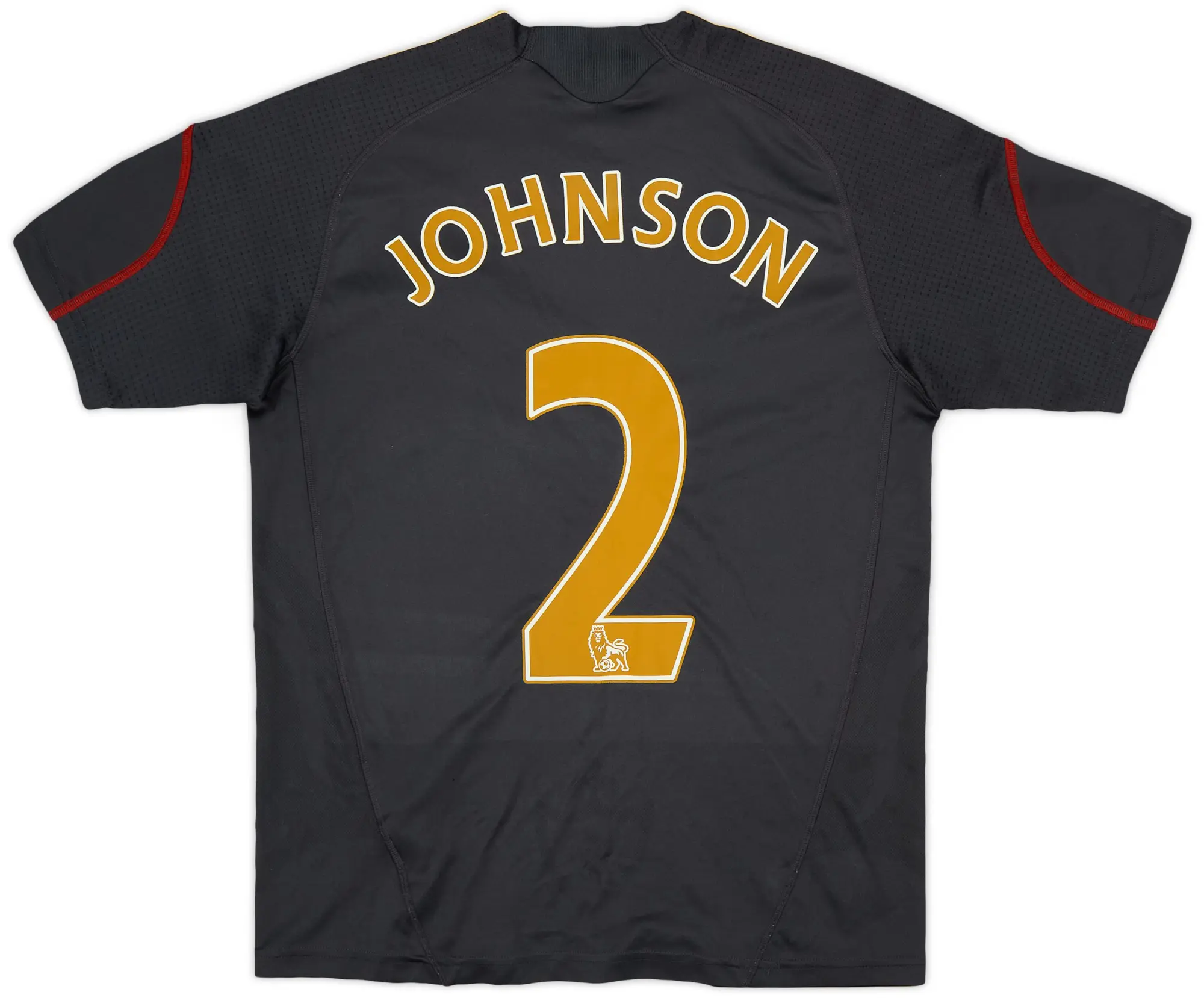 adidas 2009-10 Liverpool Away Shirt Johnson #2 - 6/10 - (M.Boys)