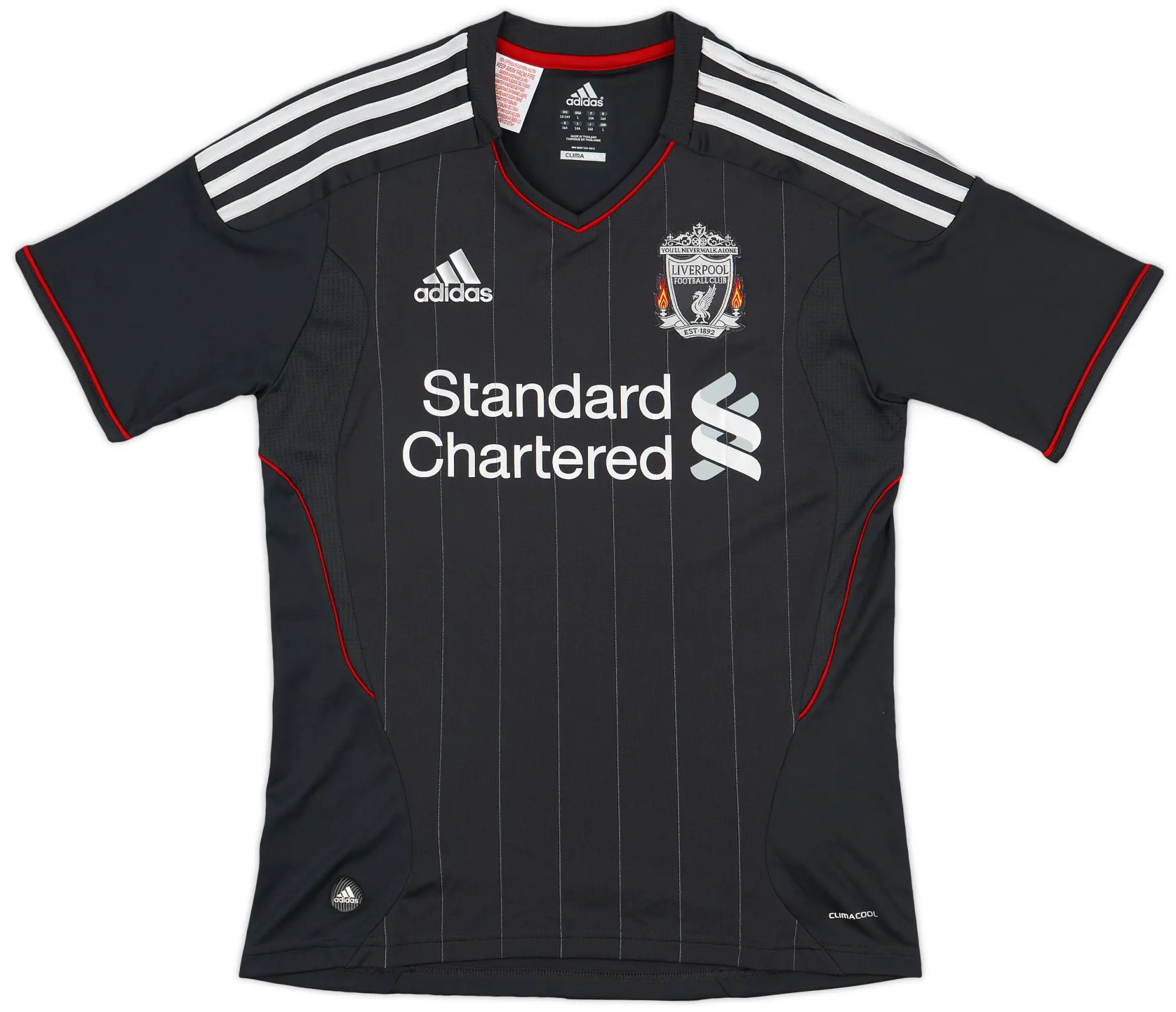 adidas 2011-12 Liverpool Away Shirt - 9/10 - (L.Boys)
