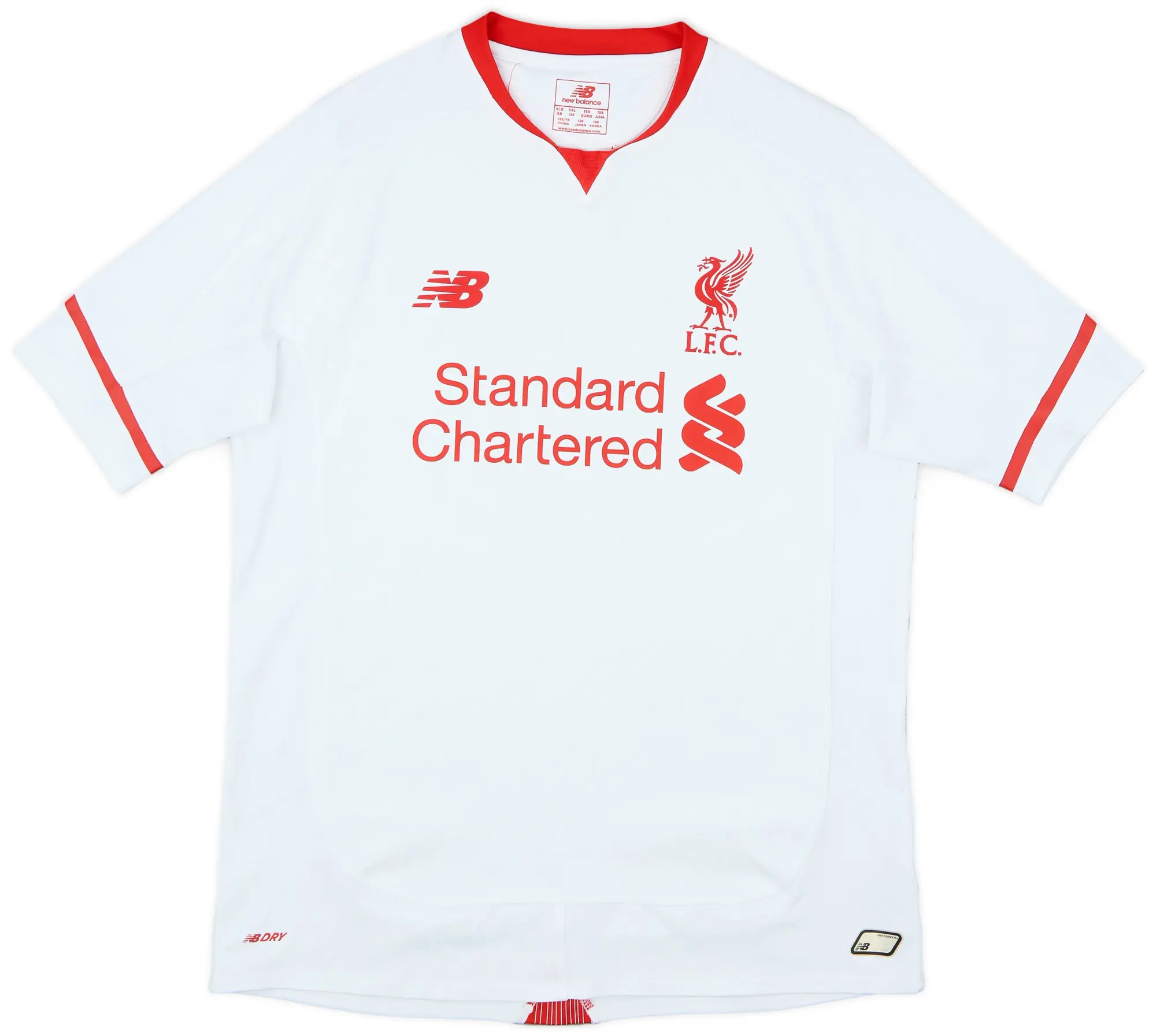 NewBalance 2015-16 Liverpool Away Shirt - 8/10 - (XL.Boys)