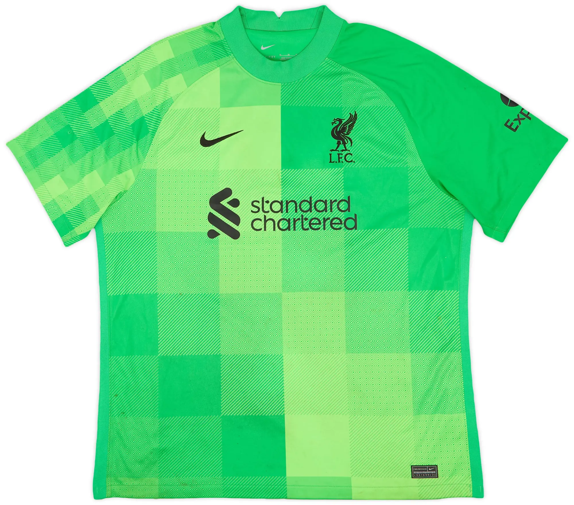 Nike 2021-22 Liverpool GK S/S Shirt A.Becker #1 - 6/10 - (XL)