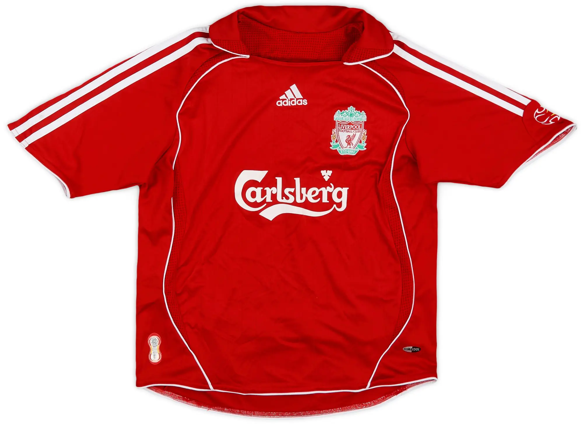 adidas 2006-08 Liverpool Home Shirt - 8/10 - (S.Boys)