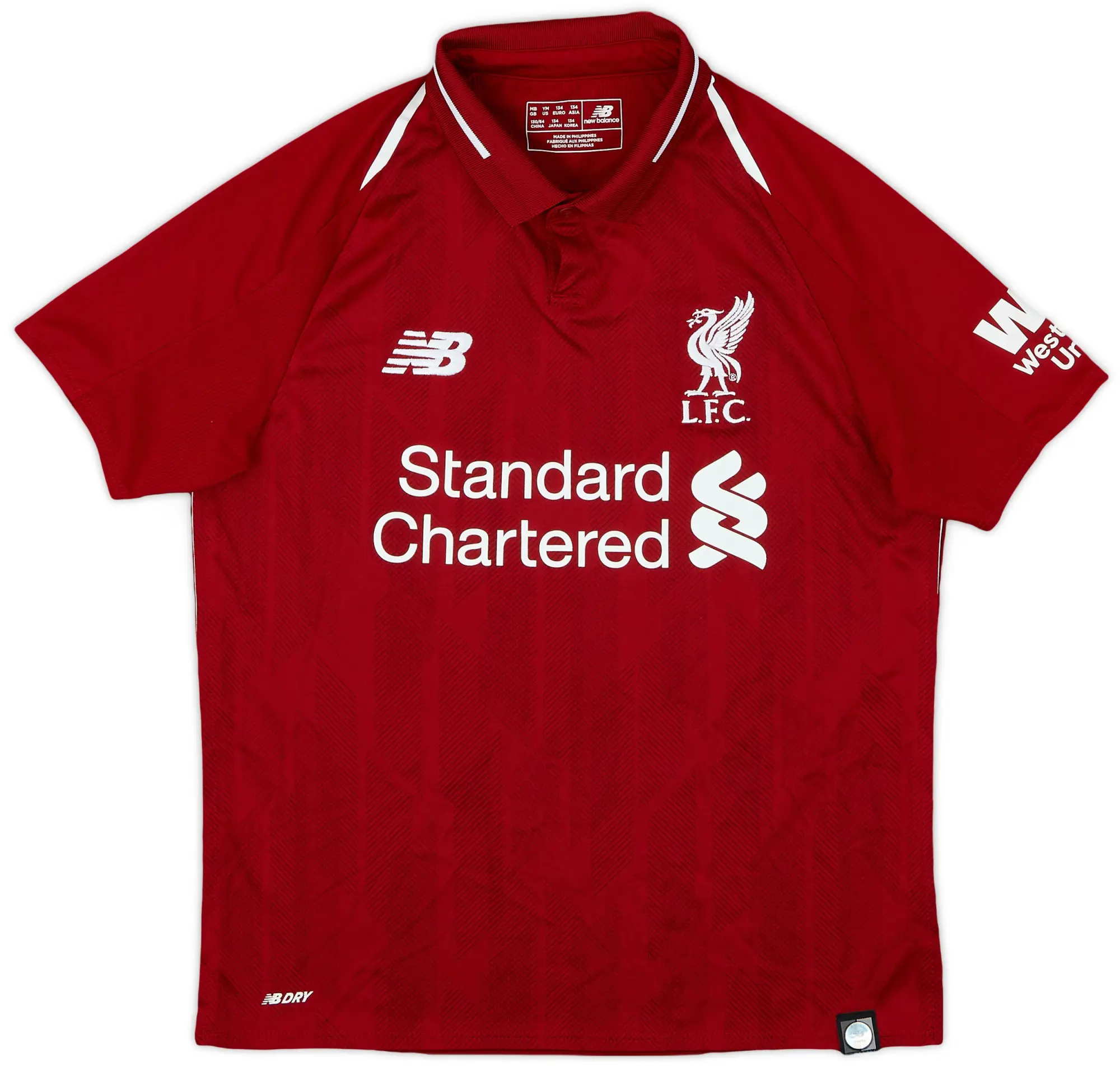 NewBalance 2018-19 Liverpool Home Shirt - 9/10 - (M.Boys)
