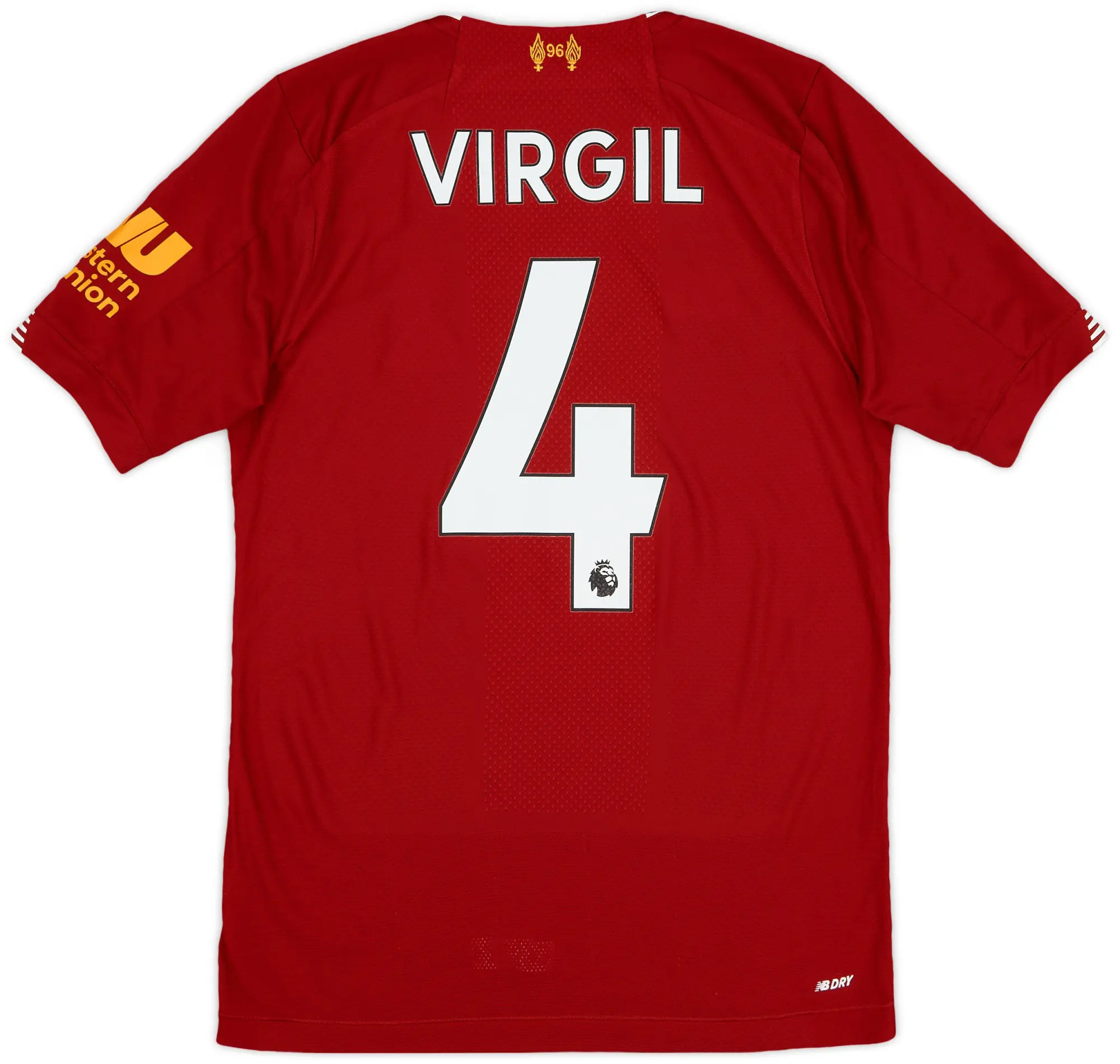 NewBalance 2019-20 Liverpool Authentic Home Shirt Virgil #4 - 9/10 - (S)