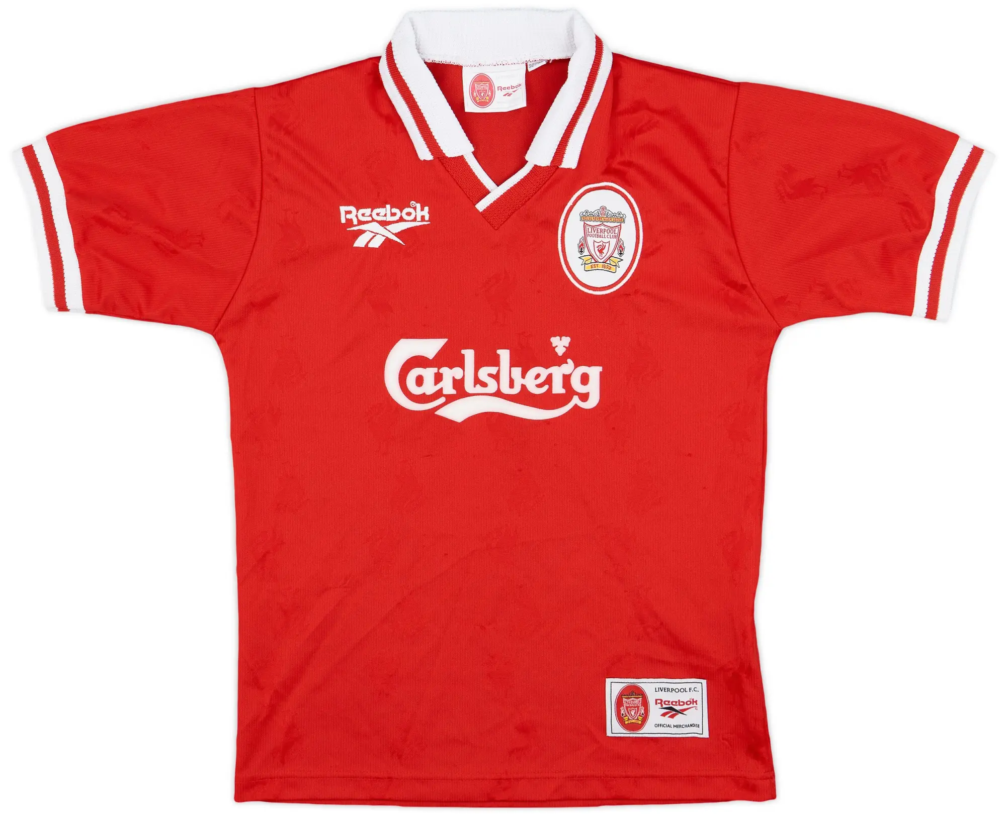 Reebok 1996-98 Liverpool Home Shirt - 8/10 - (M.Boys)