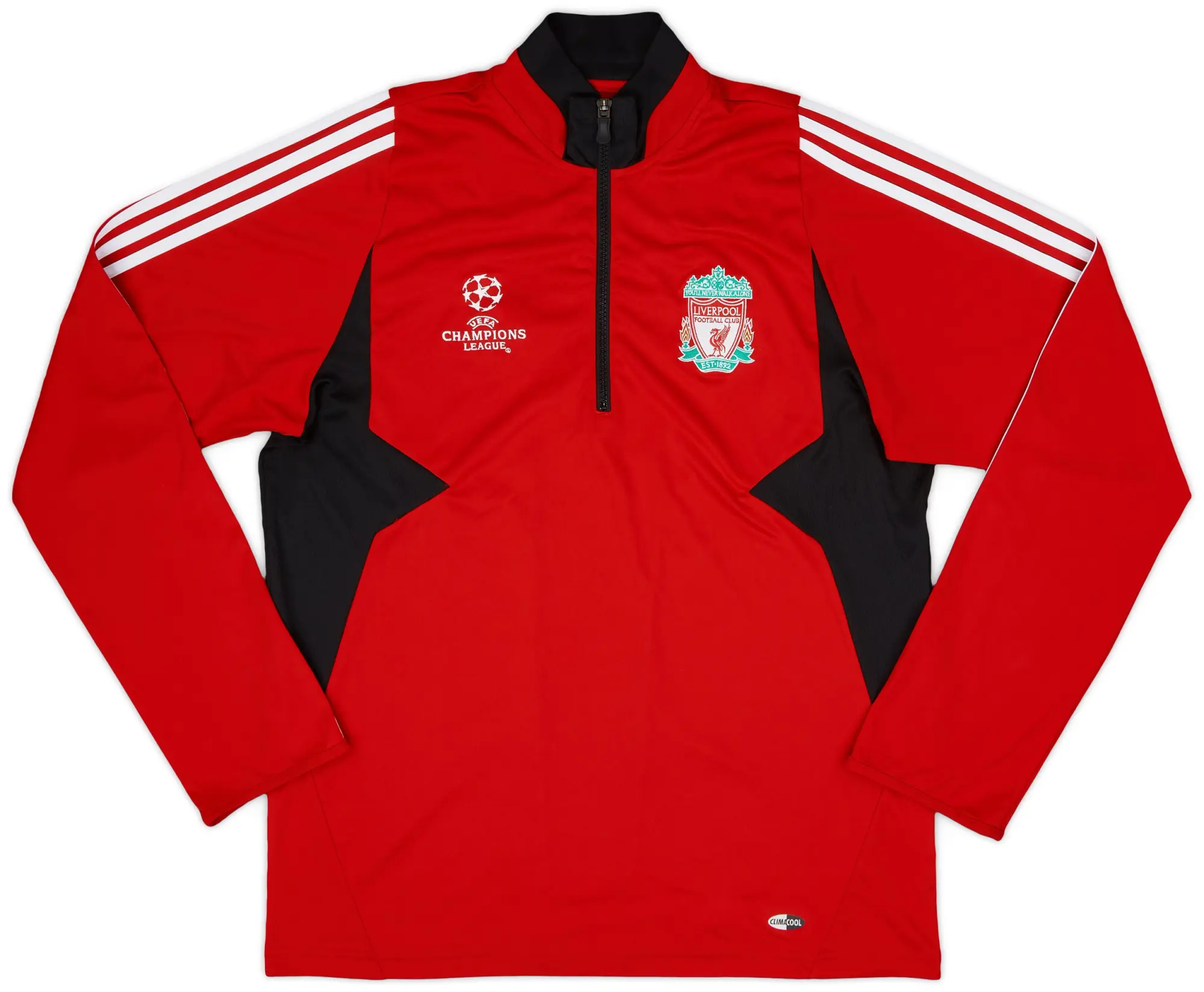 2007-08 Liverpool adidas 1/4 Zip CL Drill Top - 9/10 - (L)