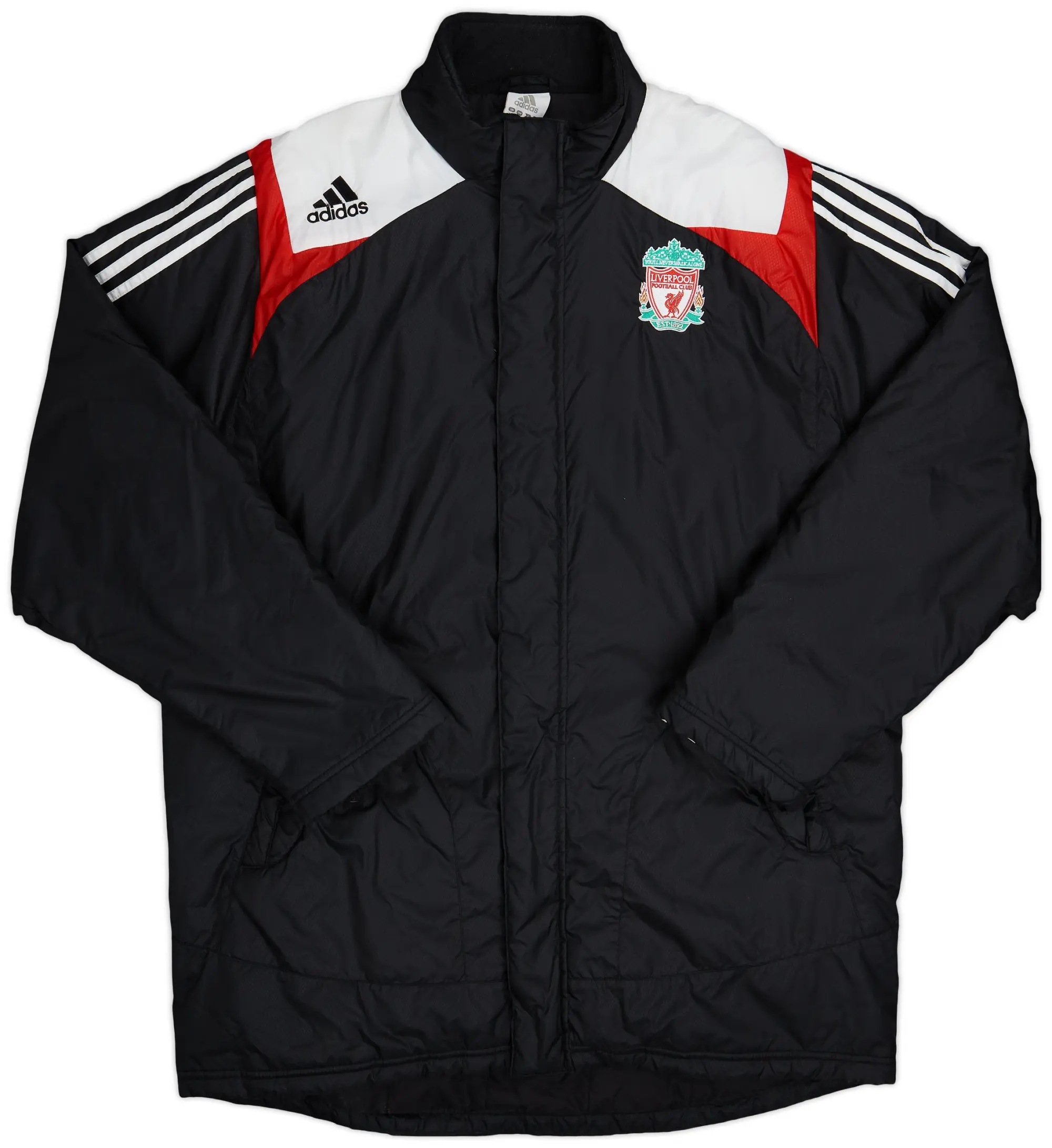 2007-08 Liverpool adidas Padded Bench Coat - 8/10 - (XL)