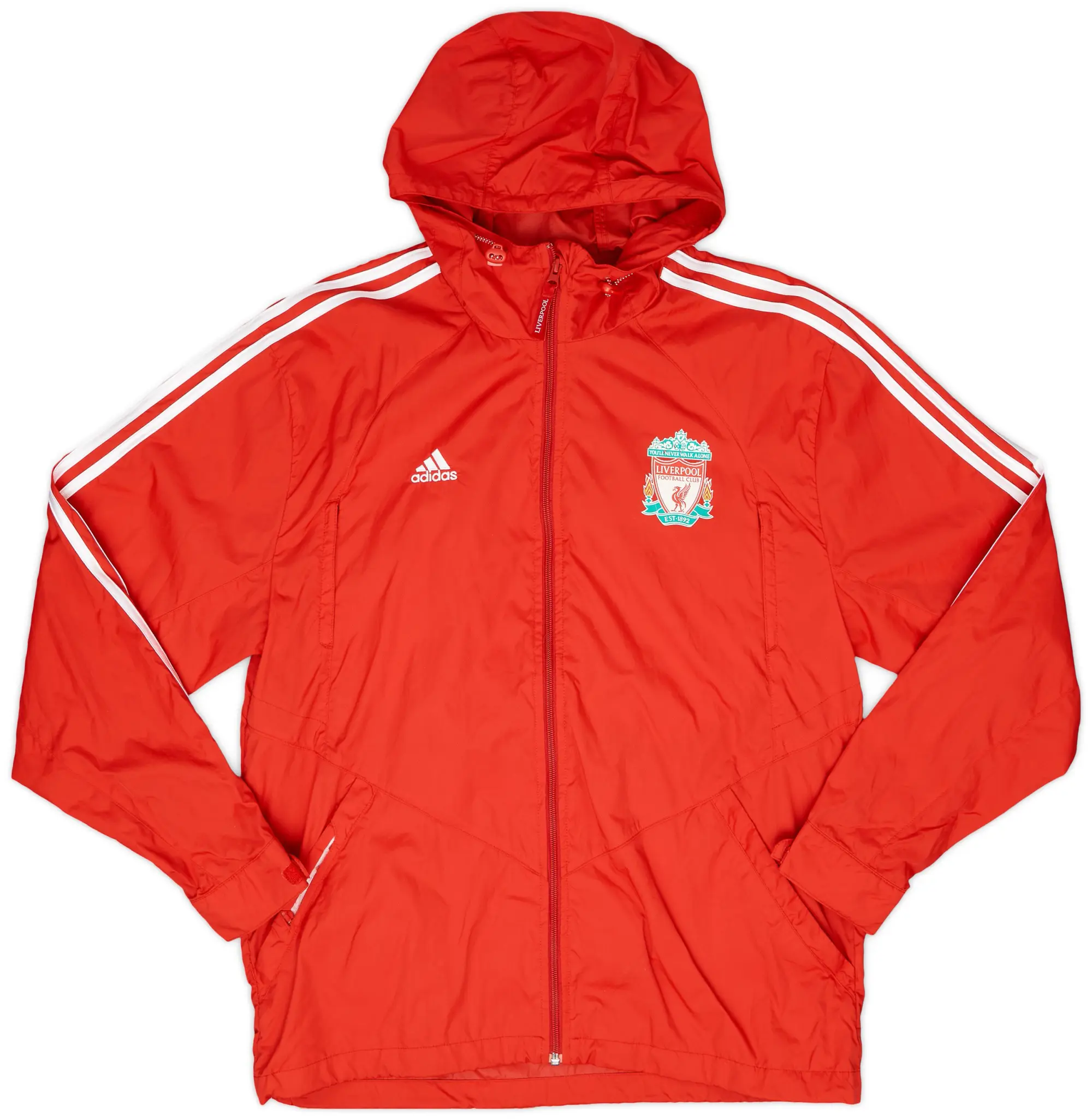 2009-10 Liverpool adidas Hooded Rain Jacket - 6/10 - (L)