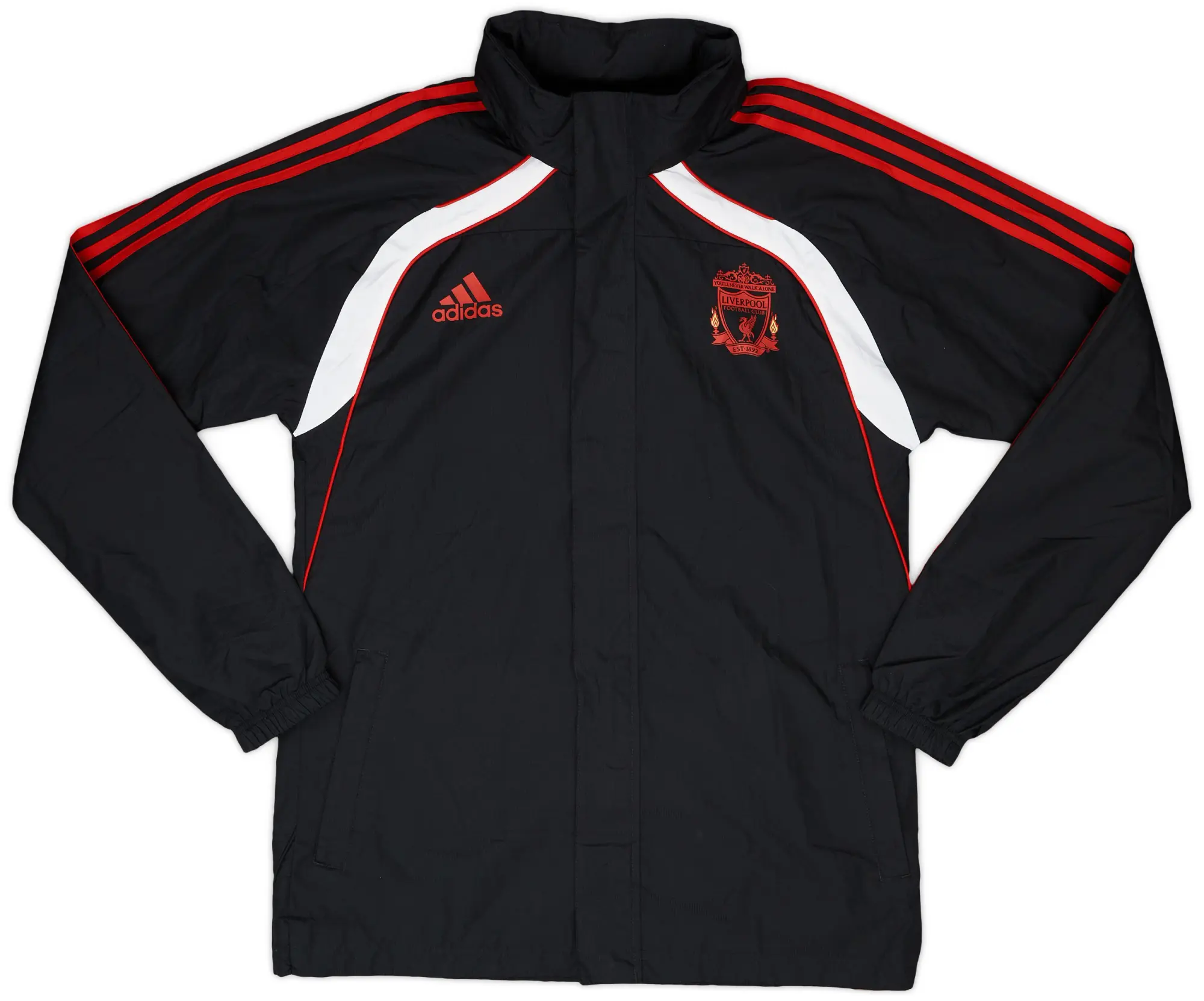 2010-11 Liverpool adidas Hooded Rain Jacket - 10/10 - (L/XL)