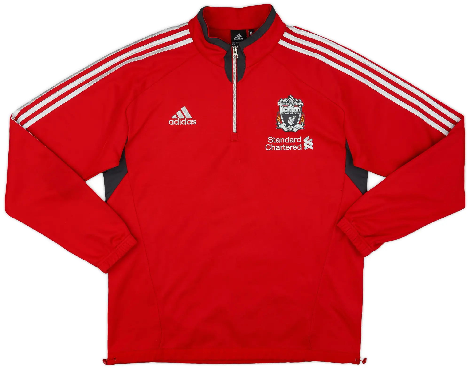 2011-12 Liverpool adidas 1/4 Zip Drill Top - 8/10 - (L)