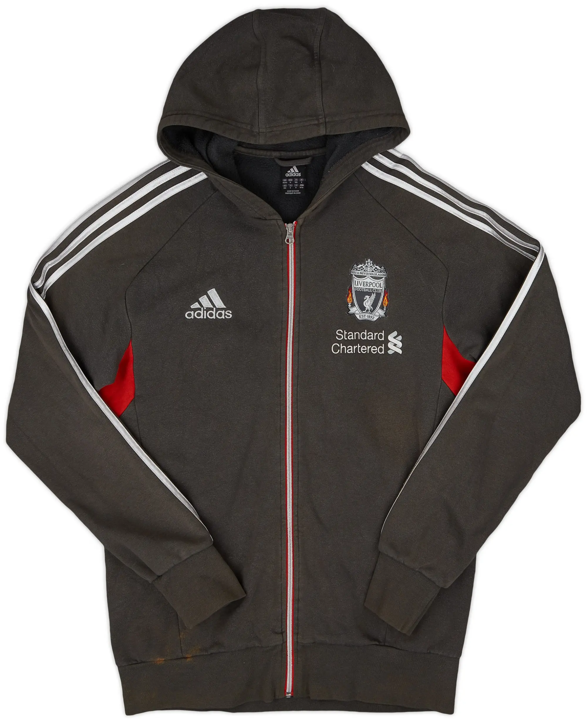 2010-11 Liverpool adidas Hooded Track Jacket - 7/10 - (M/L)