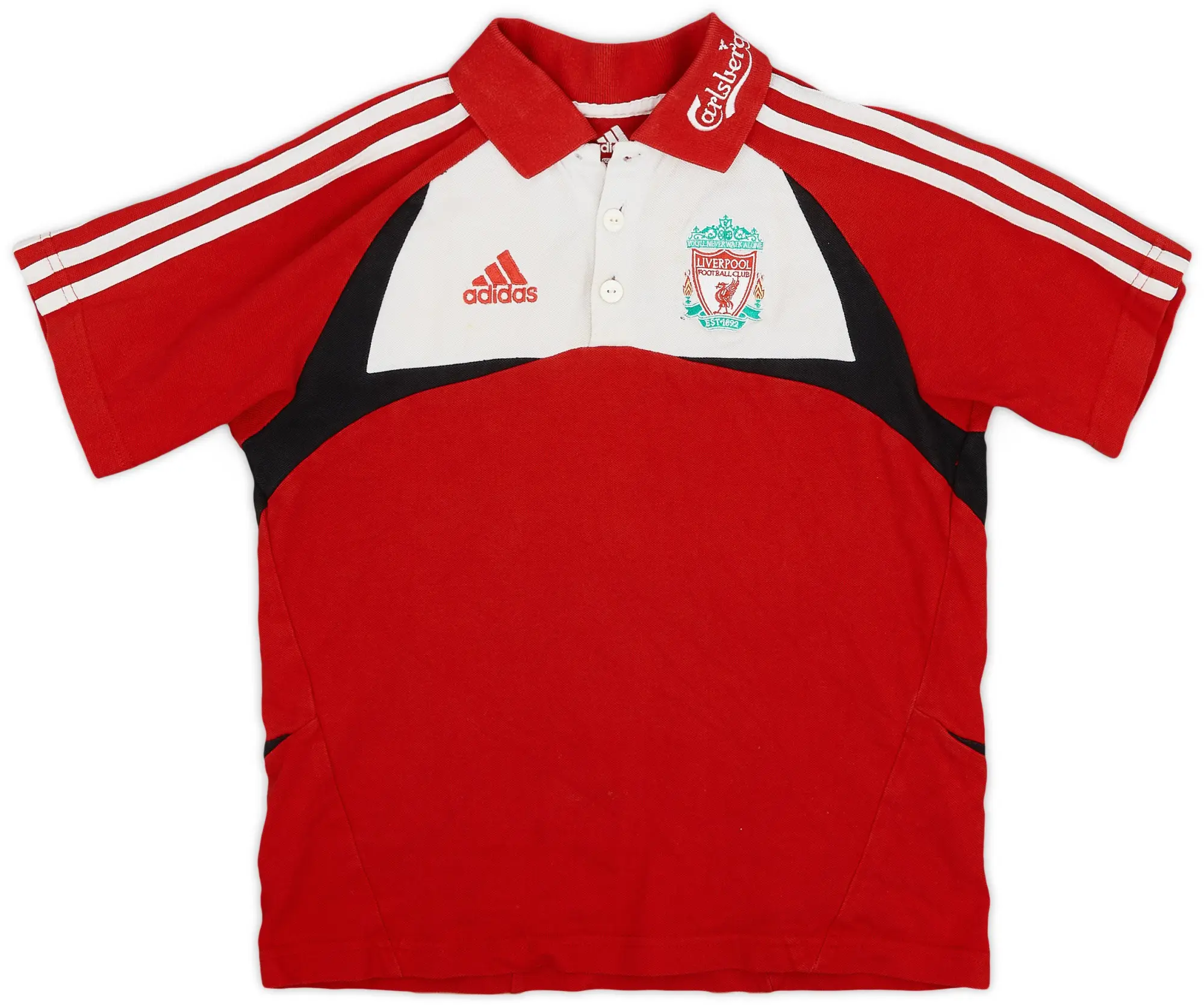 2007-08 Liverpool adidas Polo Shirt - 6/10 - (S.Boys)