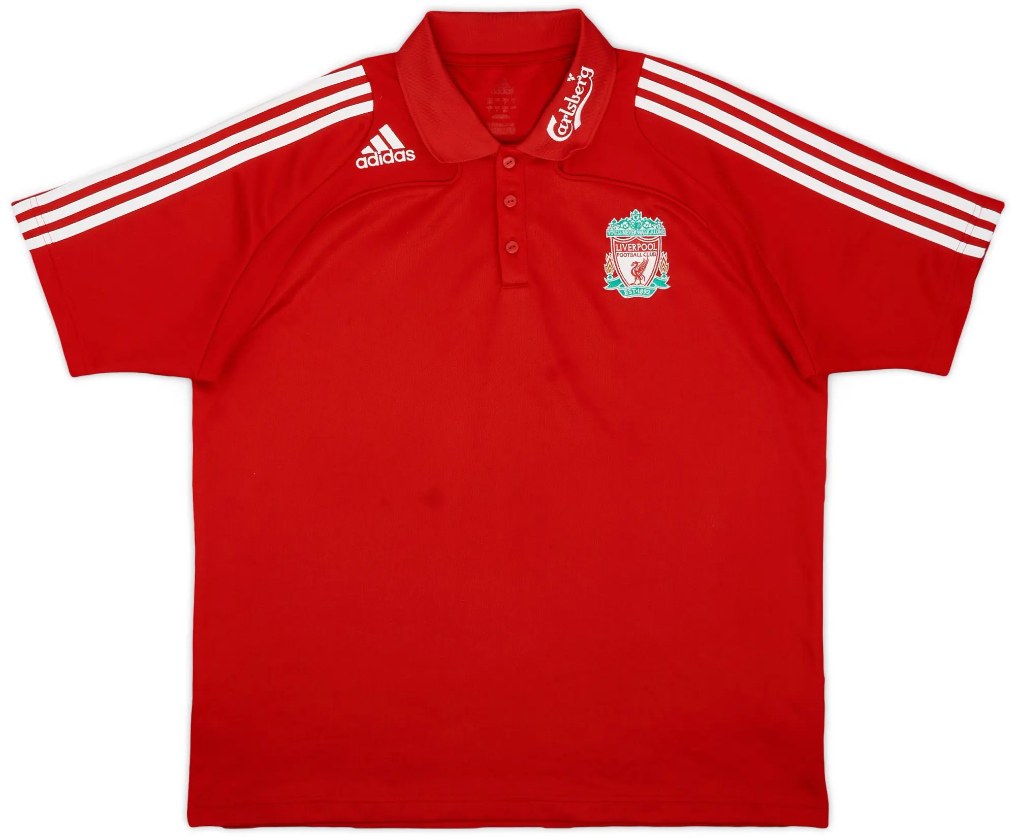 2008-09 Liverpool adidas Polo Shirt - 7/10 - (XL)