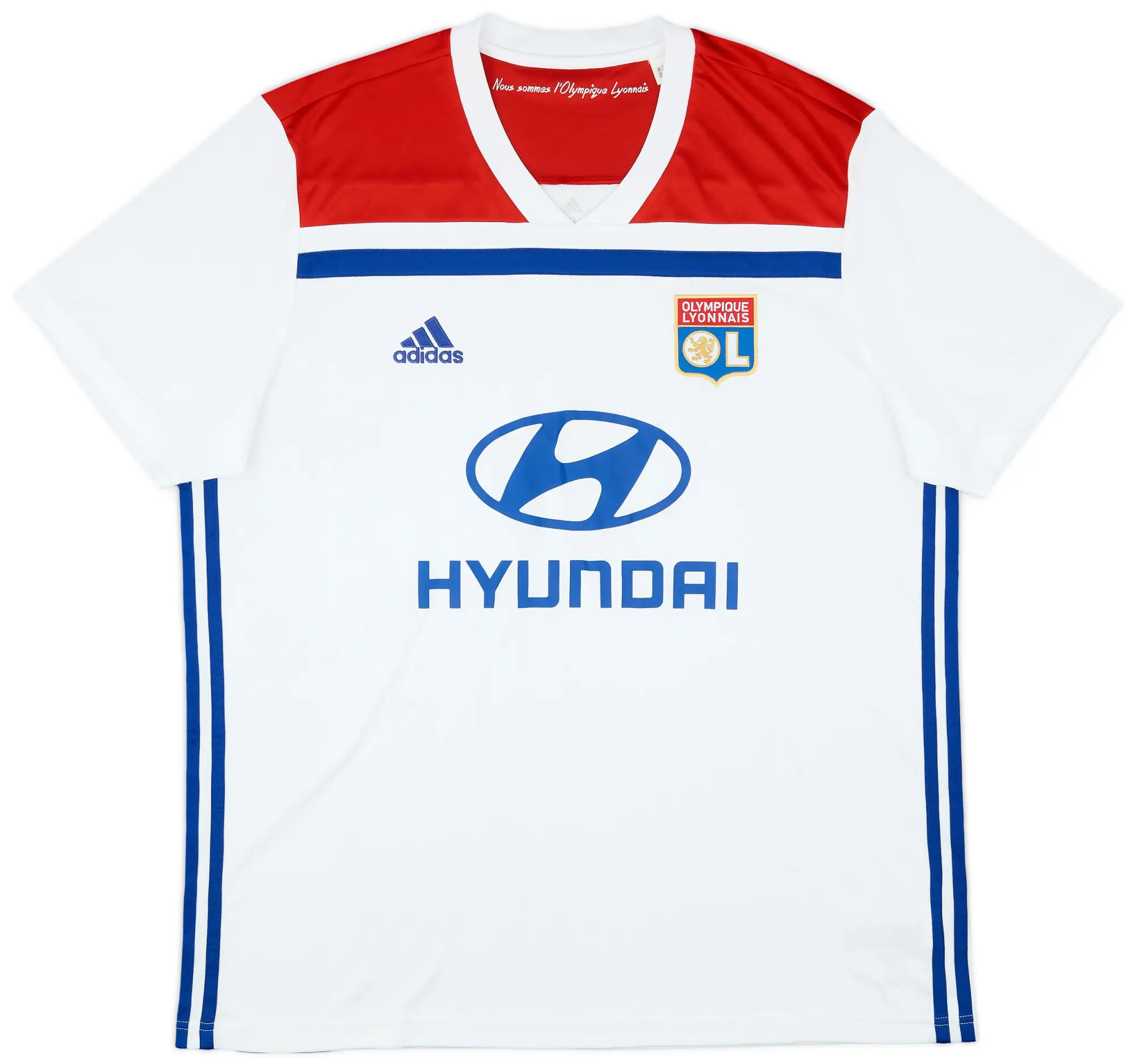 adidas 2018-19 Lyon Home Shirt - 9/10 - (XL)